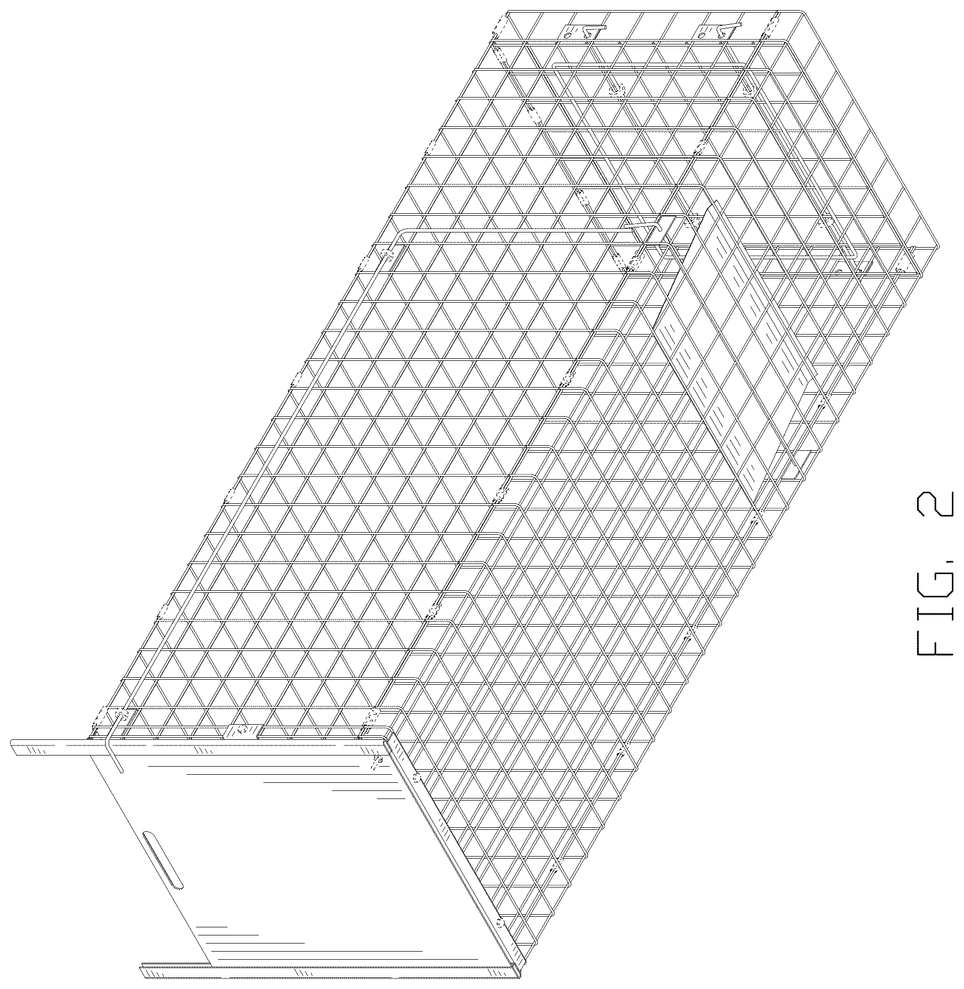 Patent USD1077126 Figure 2 – Animal trapping cage