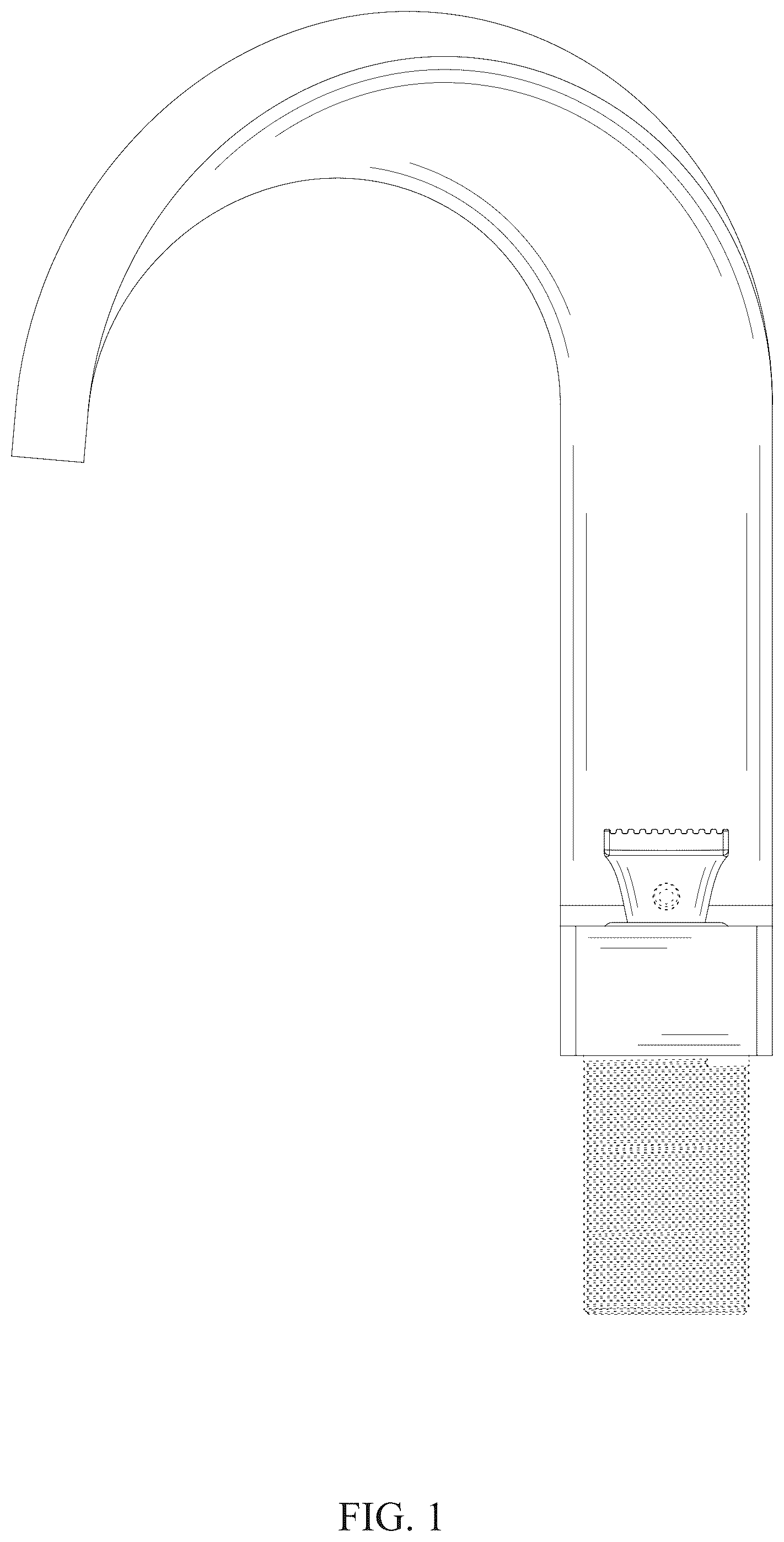 Patent USD1077143 Figure 1 – Faucet