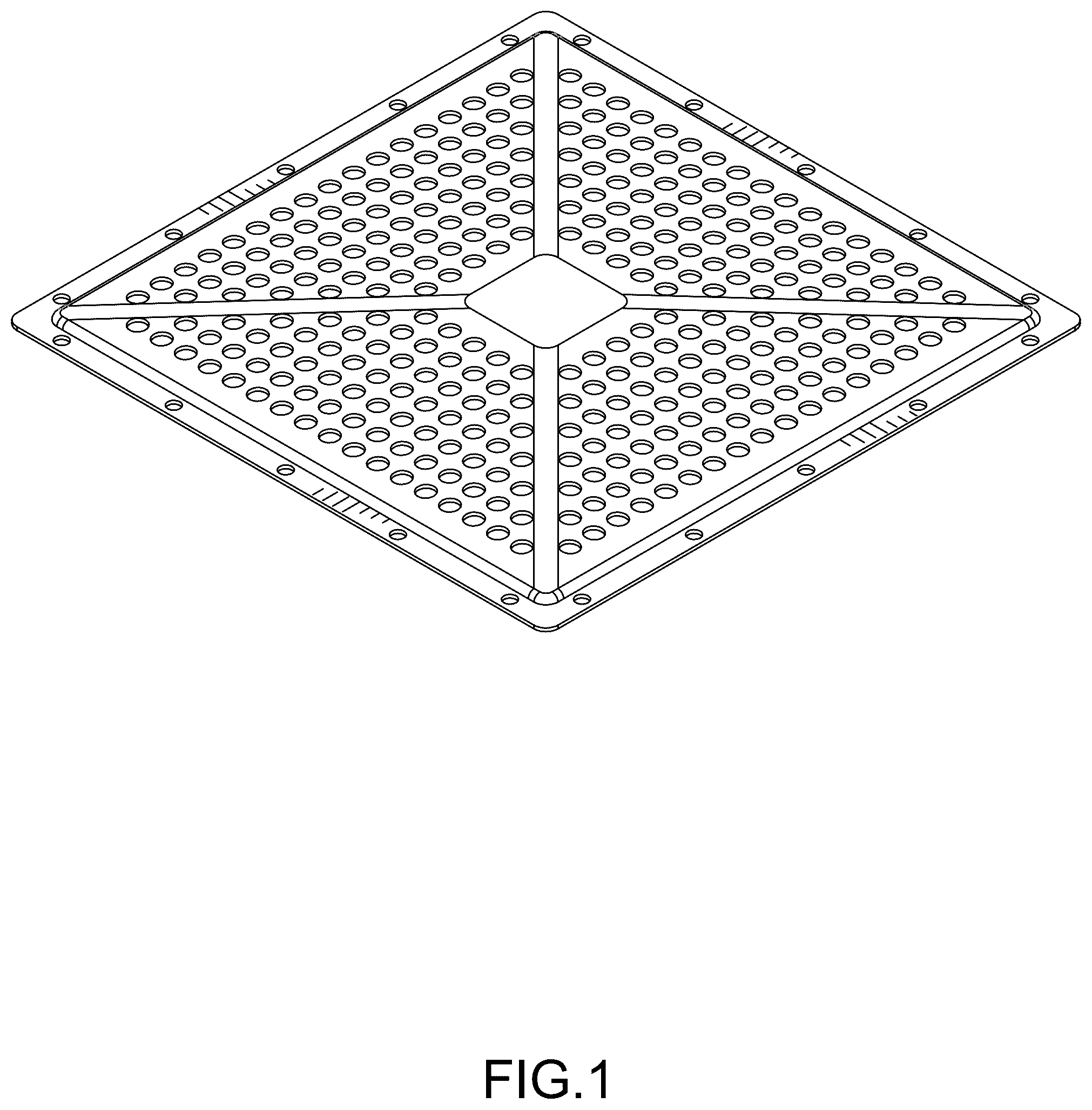 Patent USD1077145 Figure 1 – Drain cover