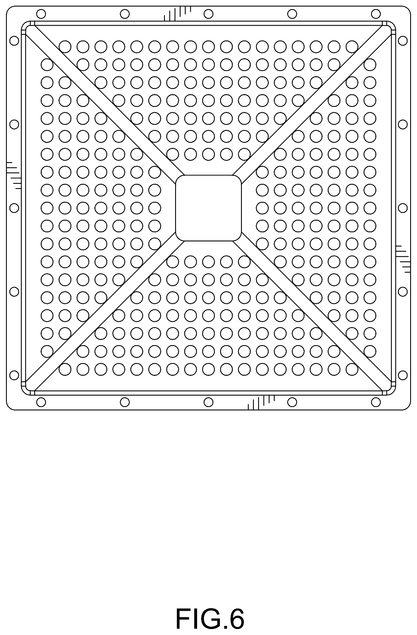 Patent USD1077145 Figure 6 – Drain cover