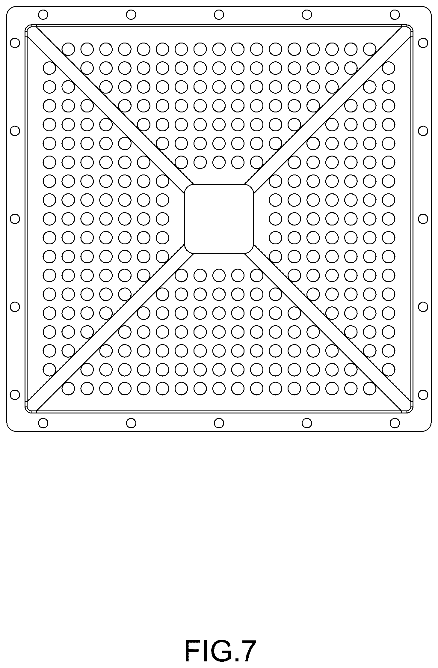 Patent USD1077145 Figure 7 – Drain cover