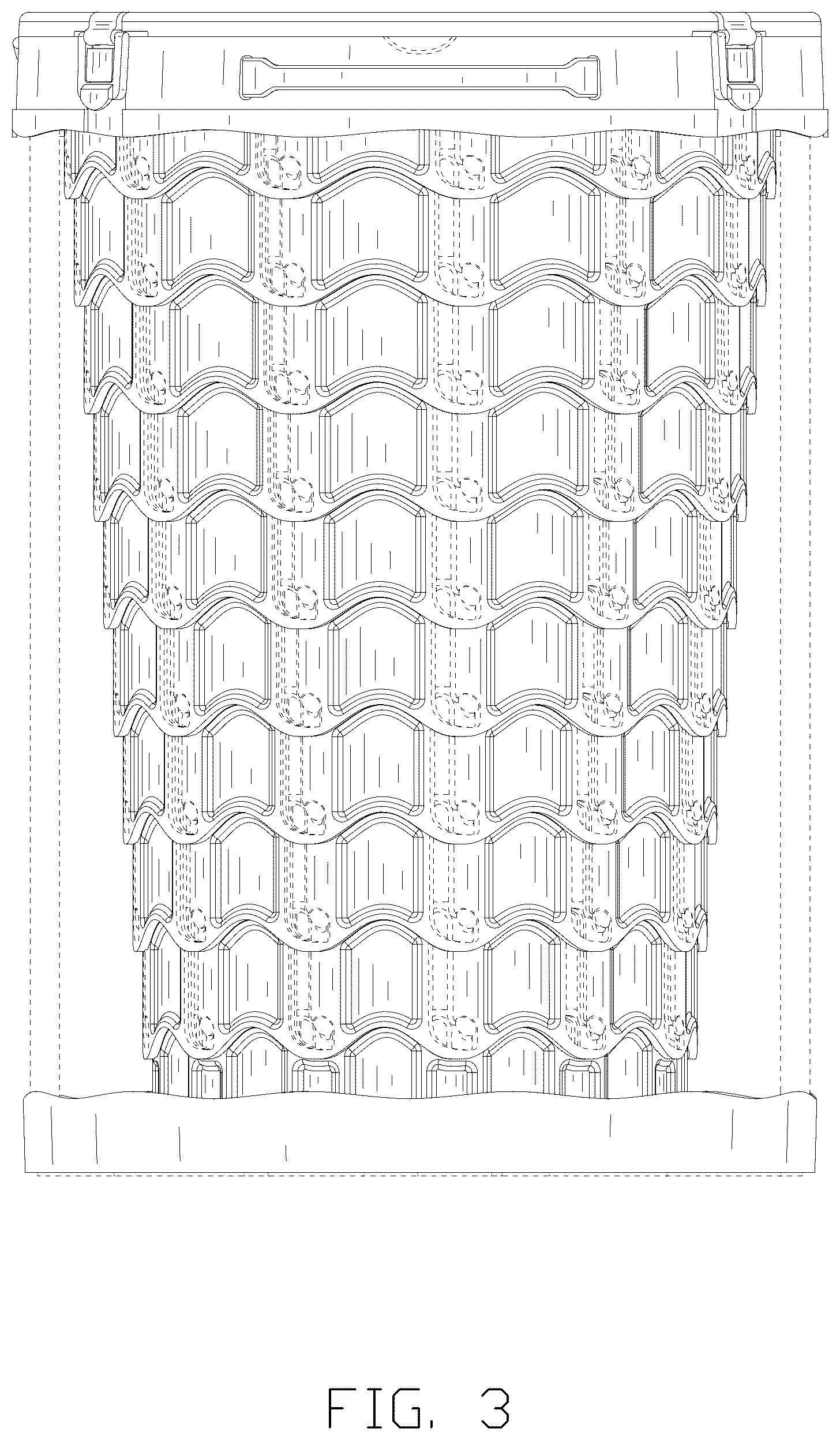 Patent USD1077155 Figure 3 – Folding toilet