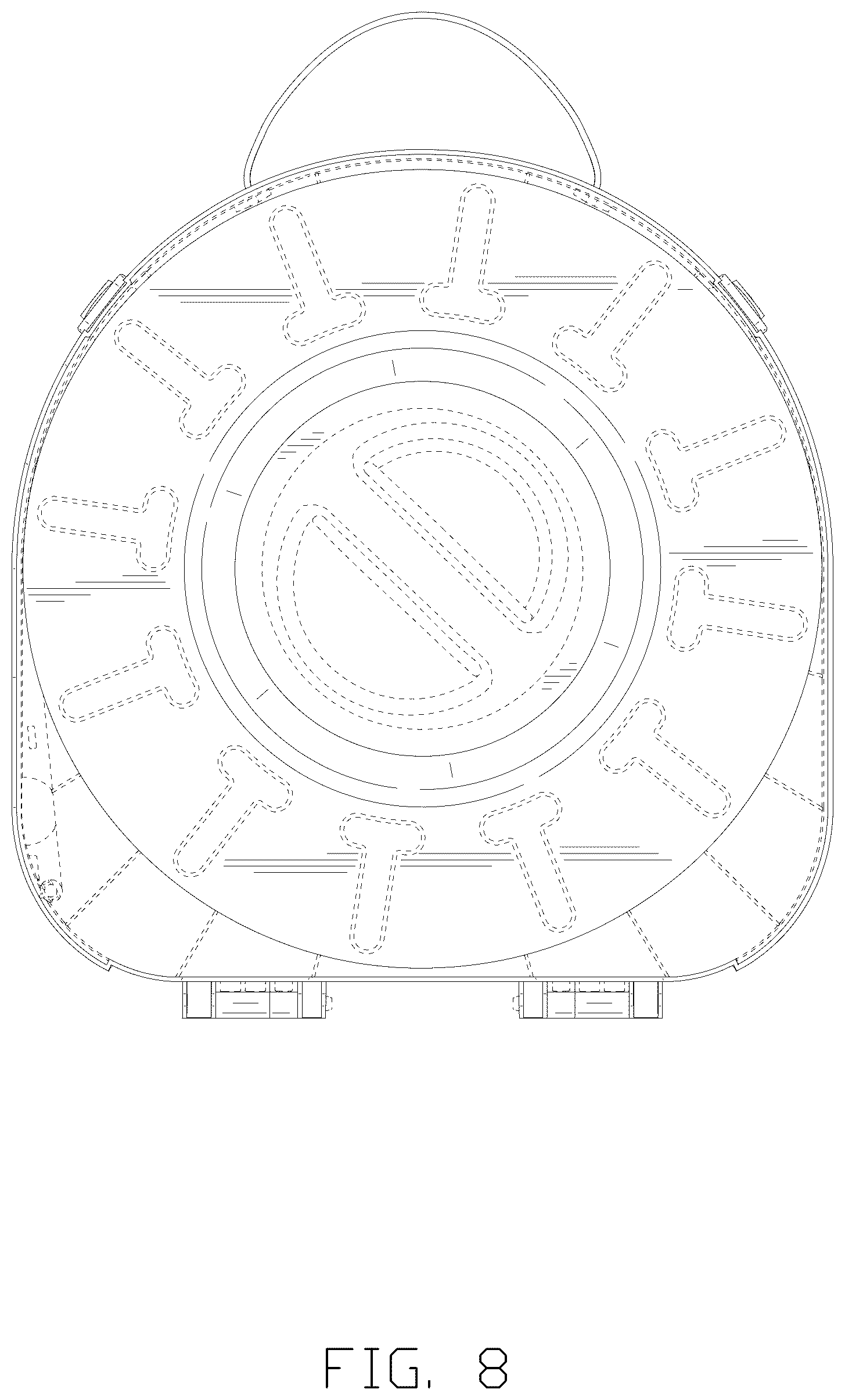 Patent USD1077155 Figure 8 – Folding toilet