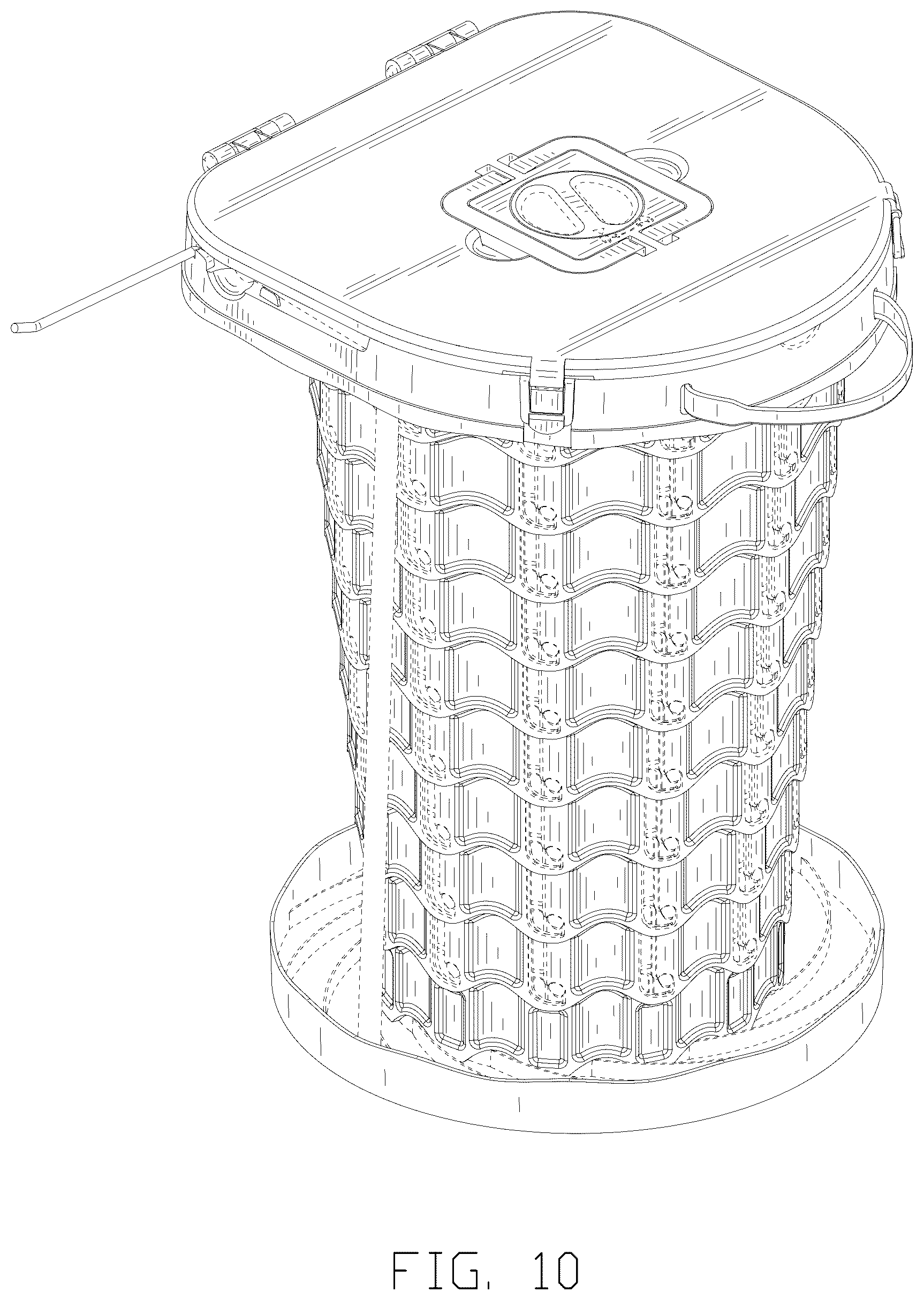 Patent USD1077155 Figure 10 – Folding toilet