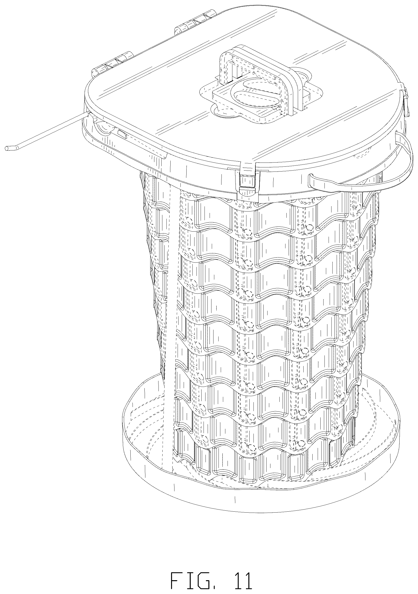 Patent USD1077155 Figure 11 – Folding toilet