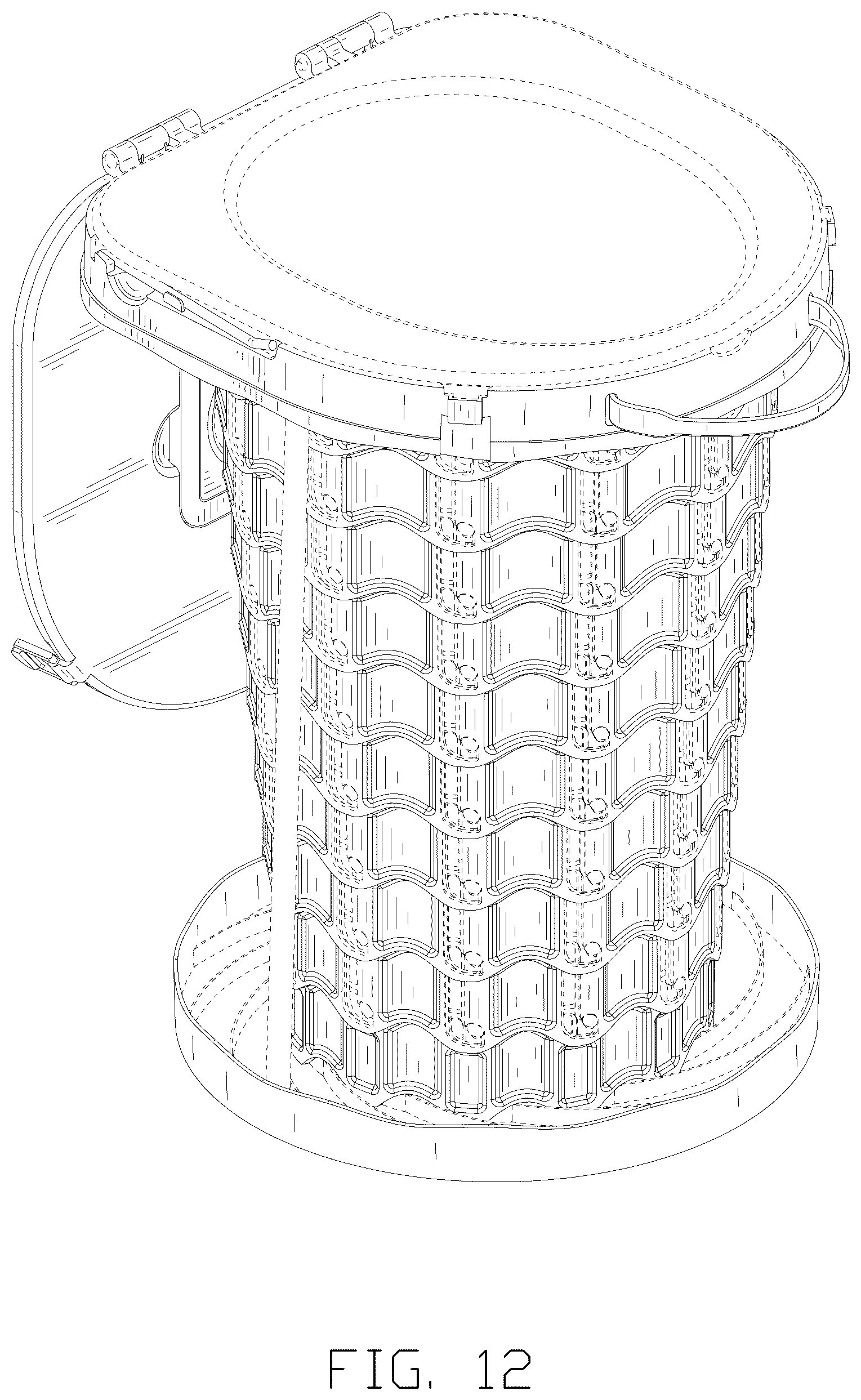 Patent USD1077155 Figure 12 – Folding toilet