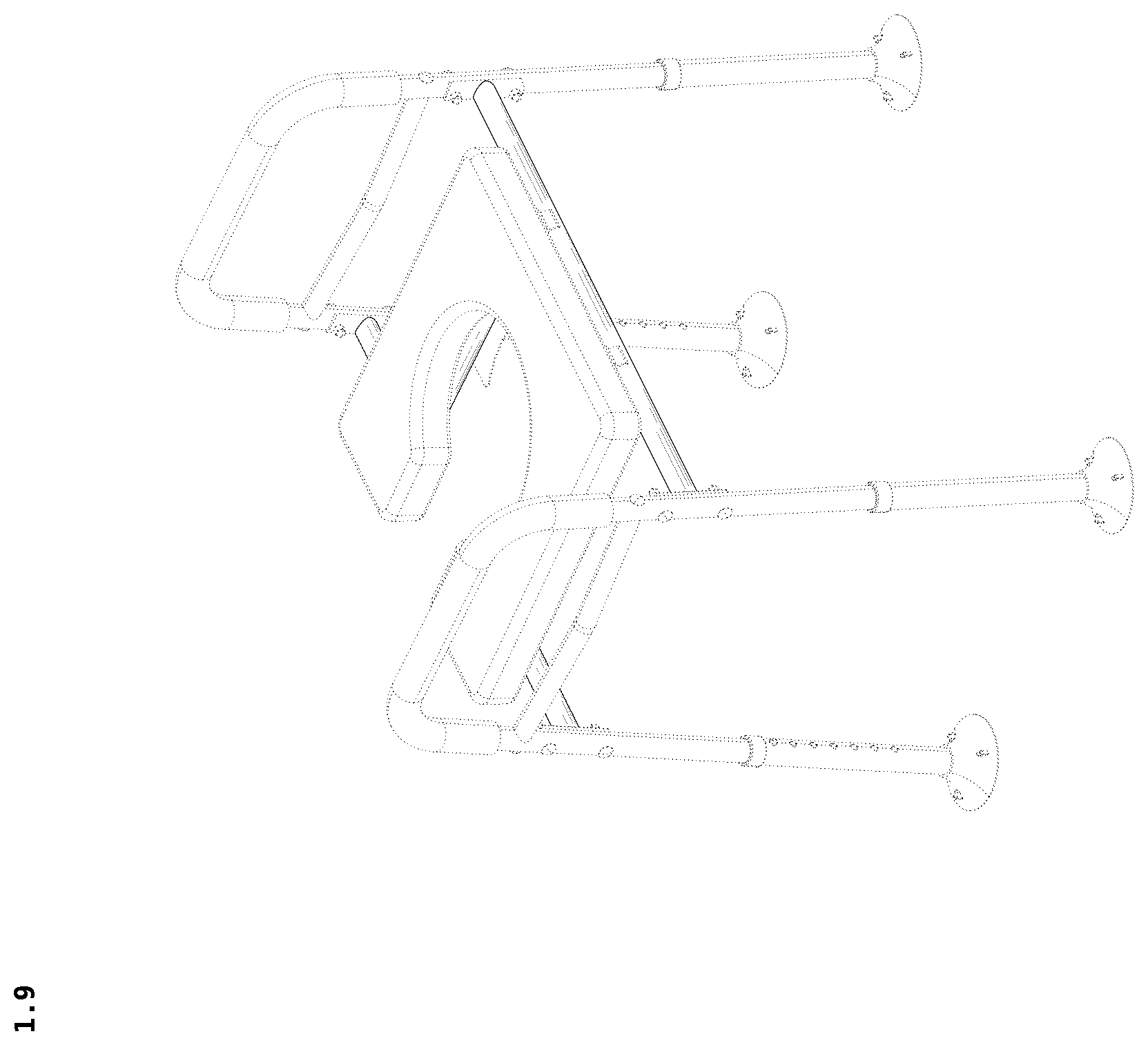 Patent USD1077156 Figure 9 – Frame for commode chair