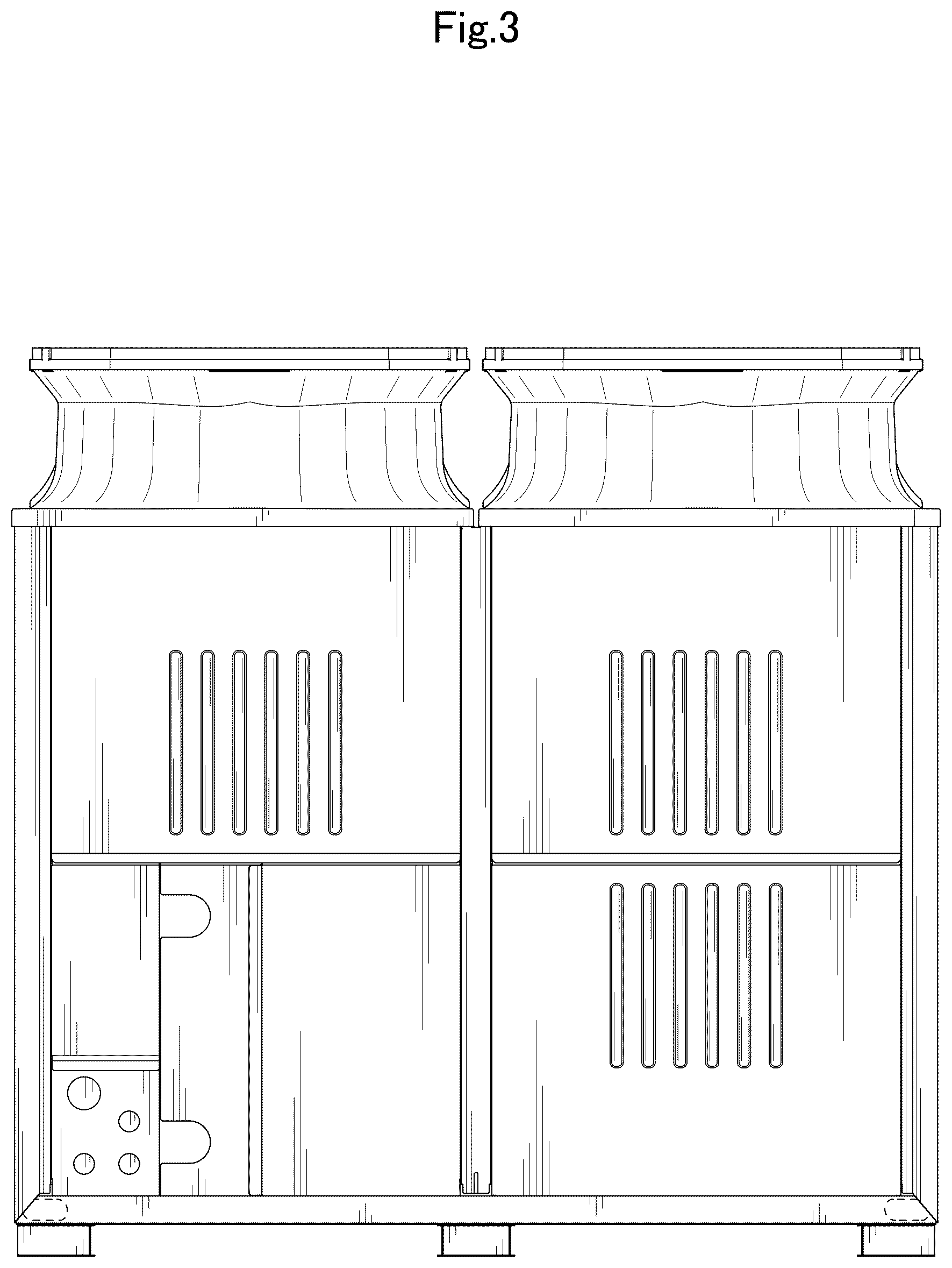 Patent USD1077160 Figure 3 – Outdoor unit for water heater