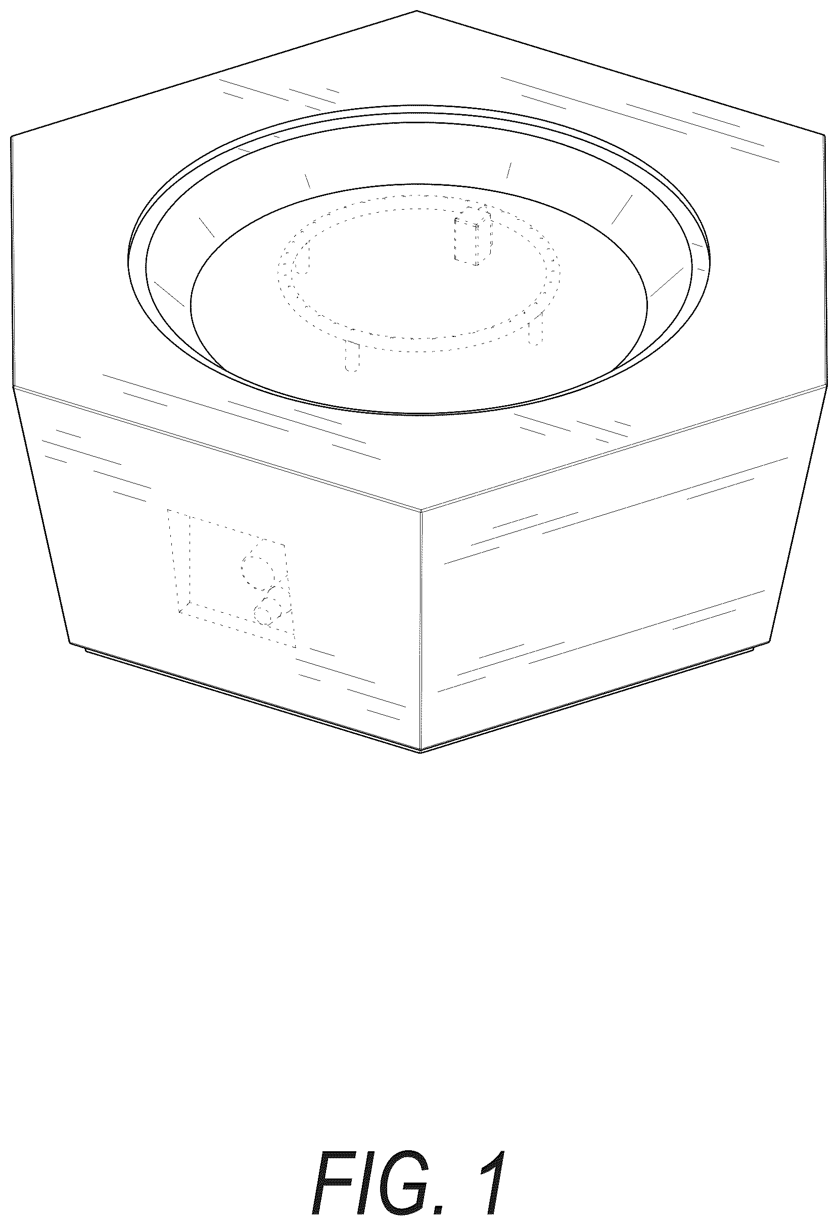 Patent USD1077161 Figure 1 – Fire table