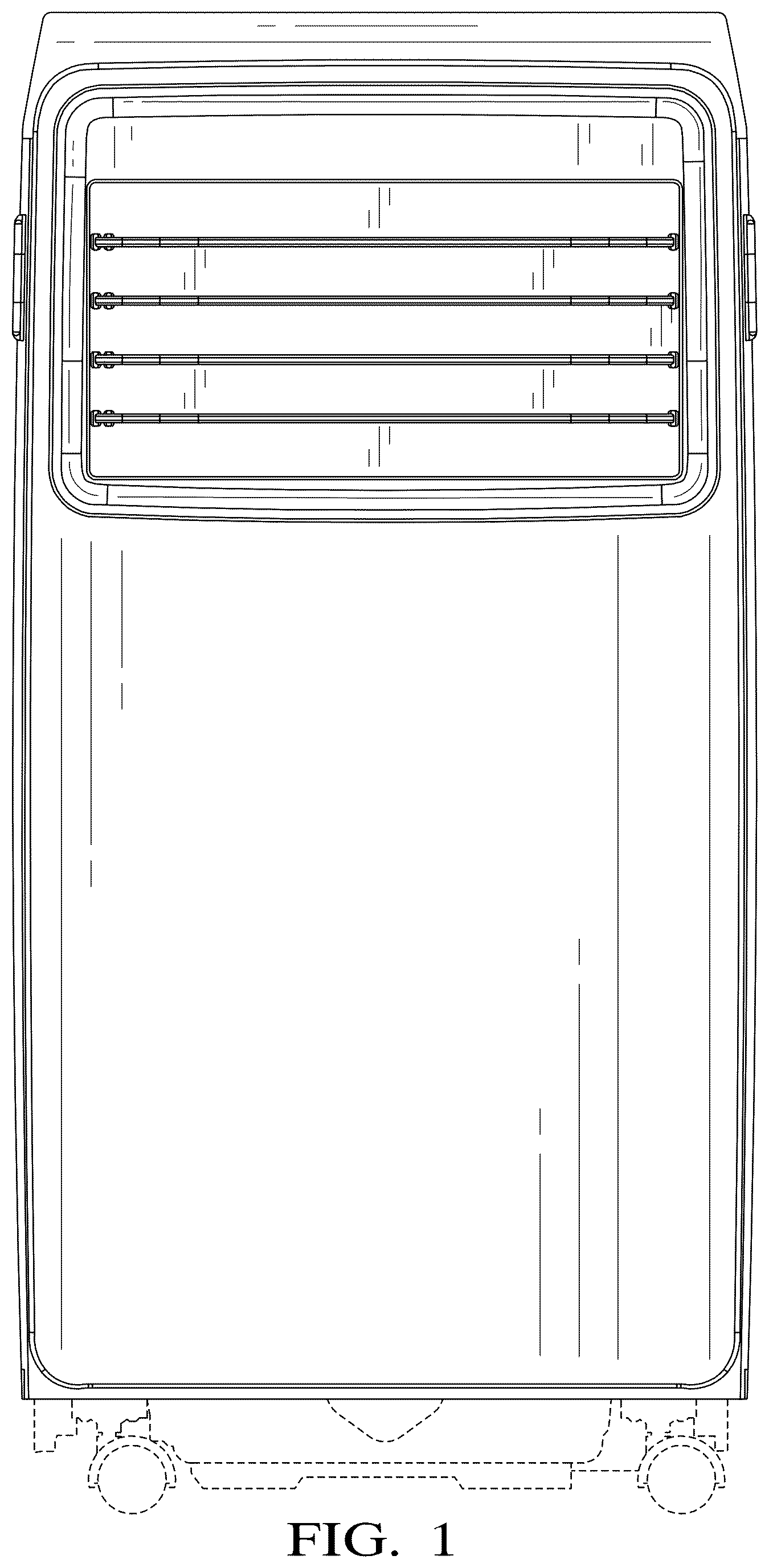 Patent USD1077162 Figure 1 – Portable air conditioner