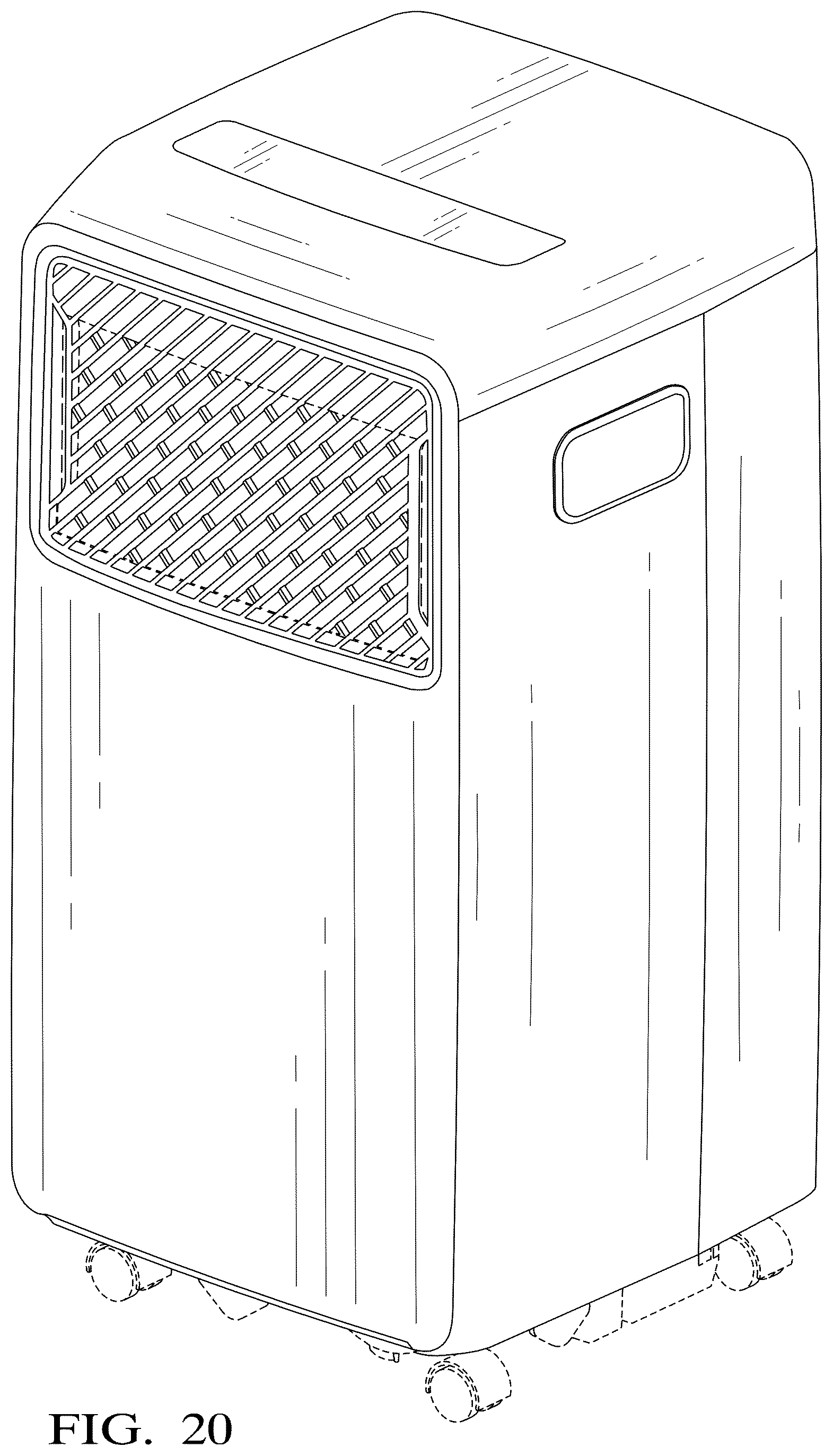 Patent USD1077162 Figure 20 – Portable air conditioner