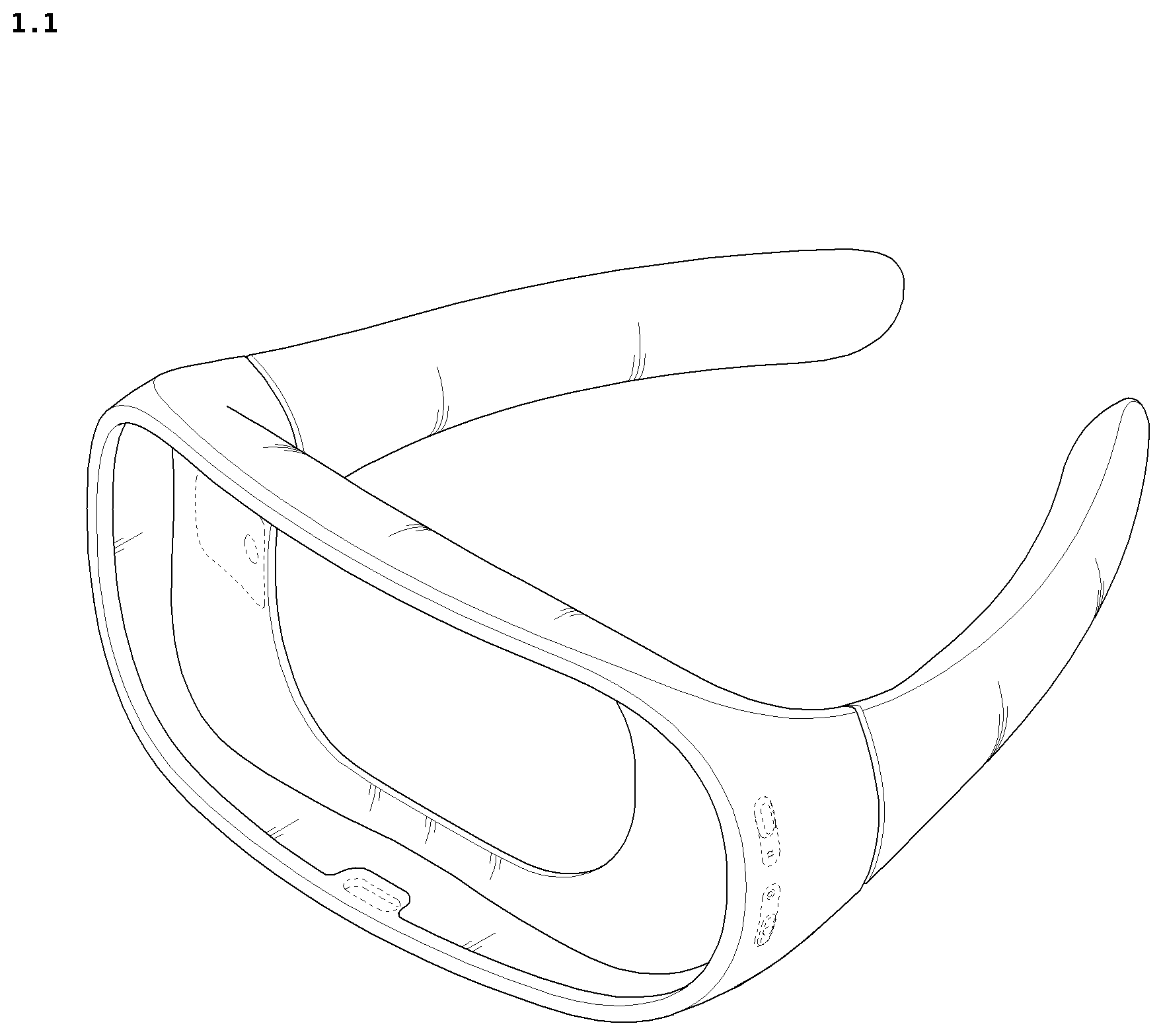 Patent USD1077163 Figure 1 – Neckband for wearable air conditioner