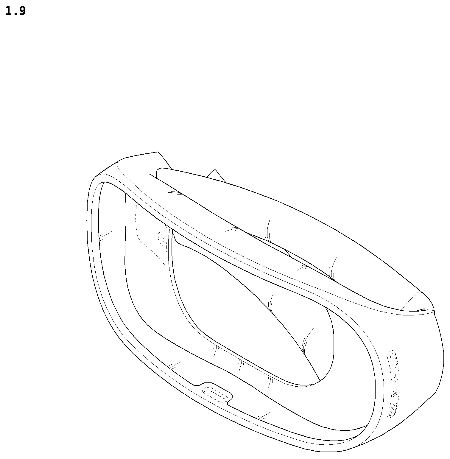 Patent USD1077163 Figure 9 – Neckband for wearable air conditioner
