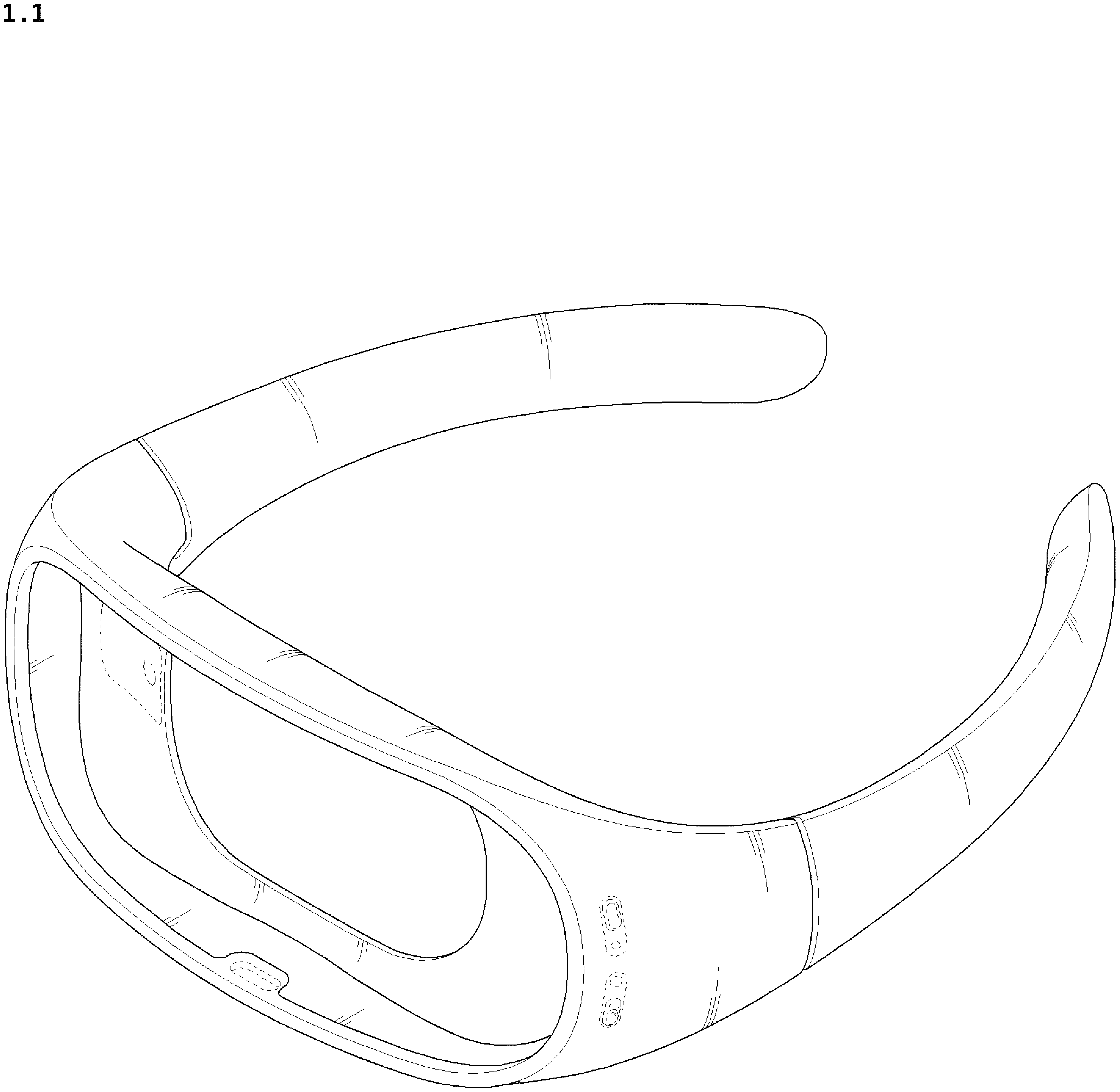 Patent USD1077164 Figure 1 – Neckband for wearable air conditioner