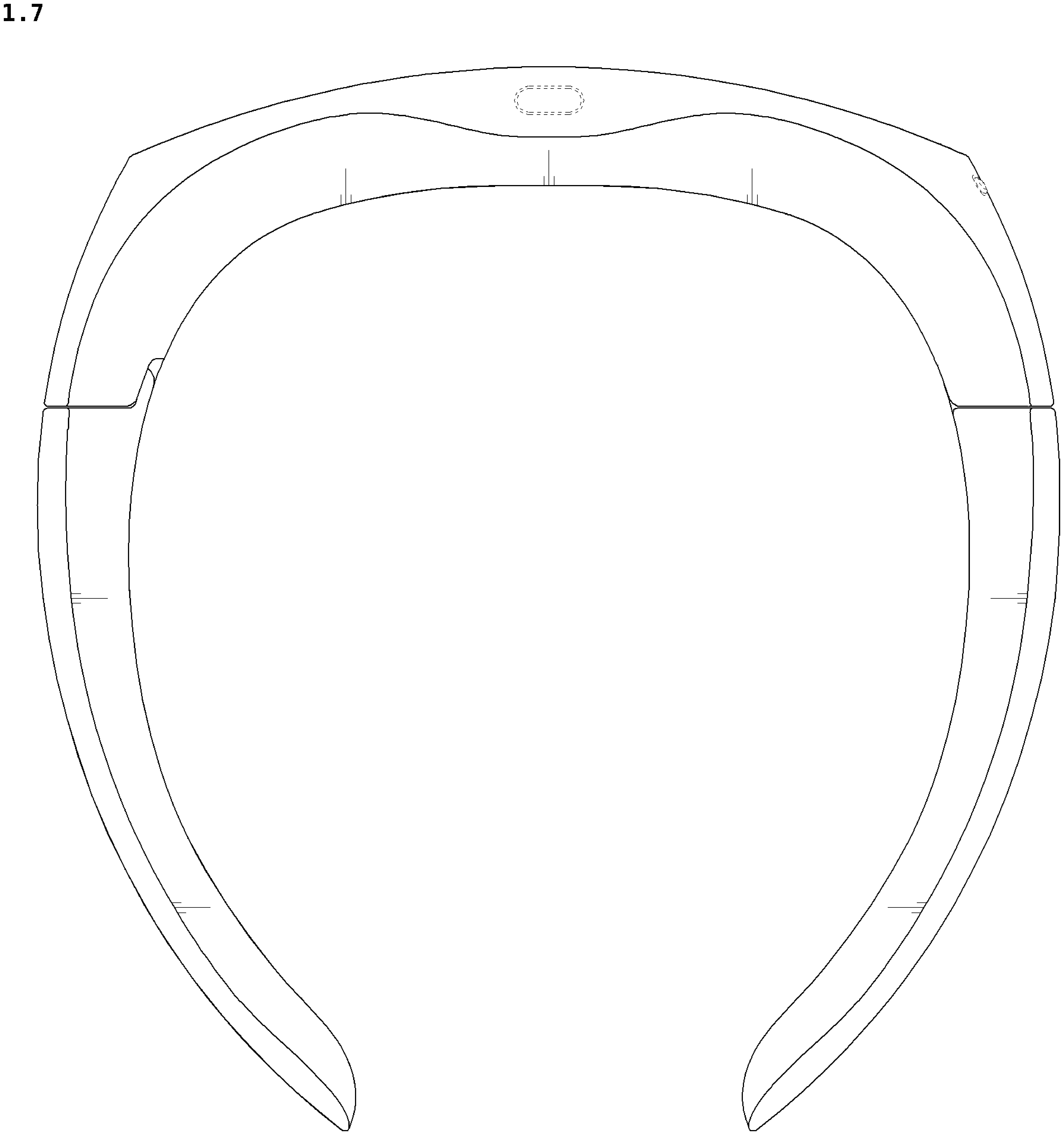 Patent USD1077164 Figure 7 – Neckband for wearable air conditioner