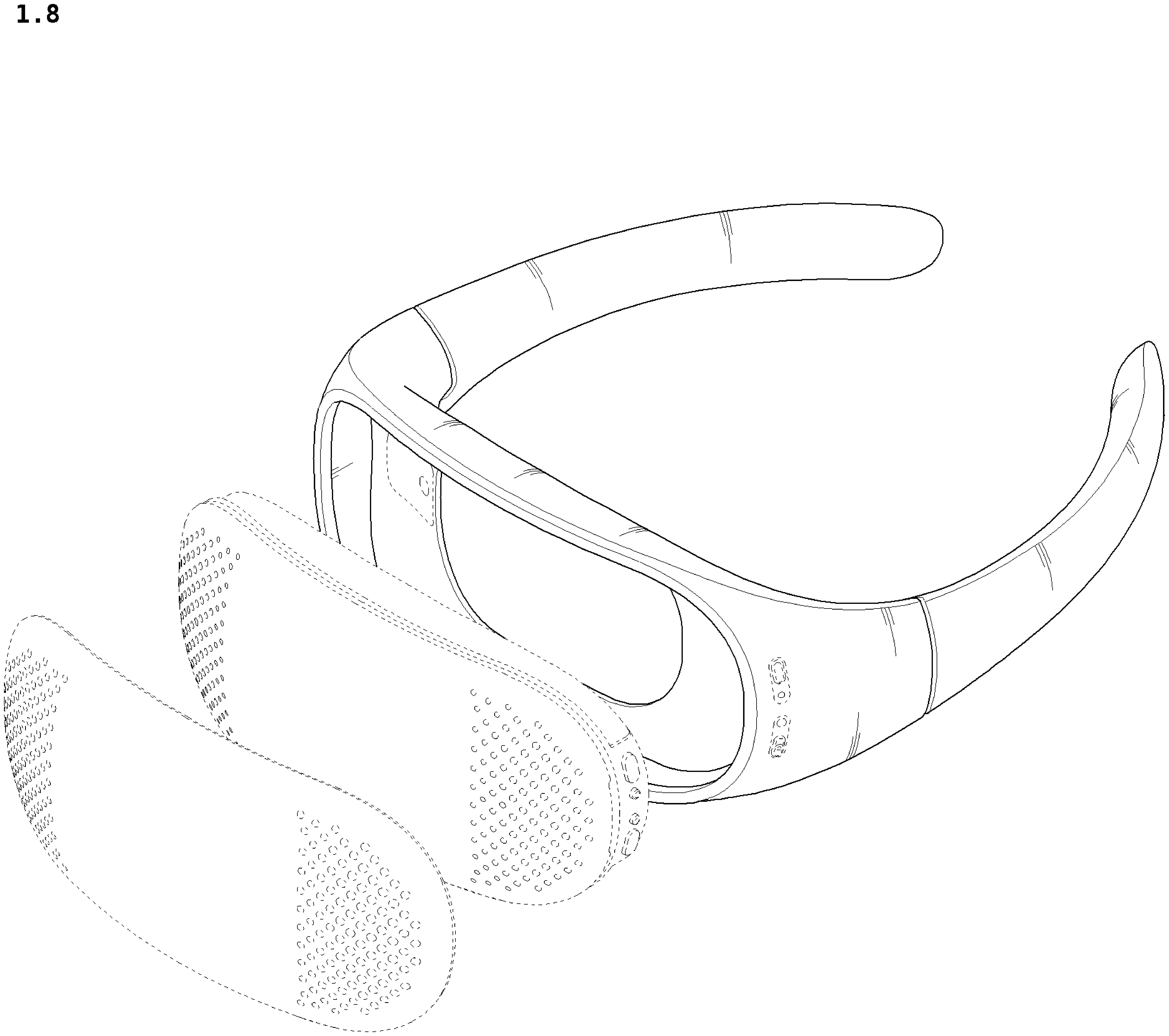 Patent USD1077164 Figure 8 – Neckband for wearable air conditioner