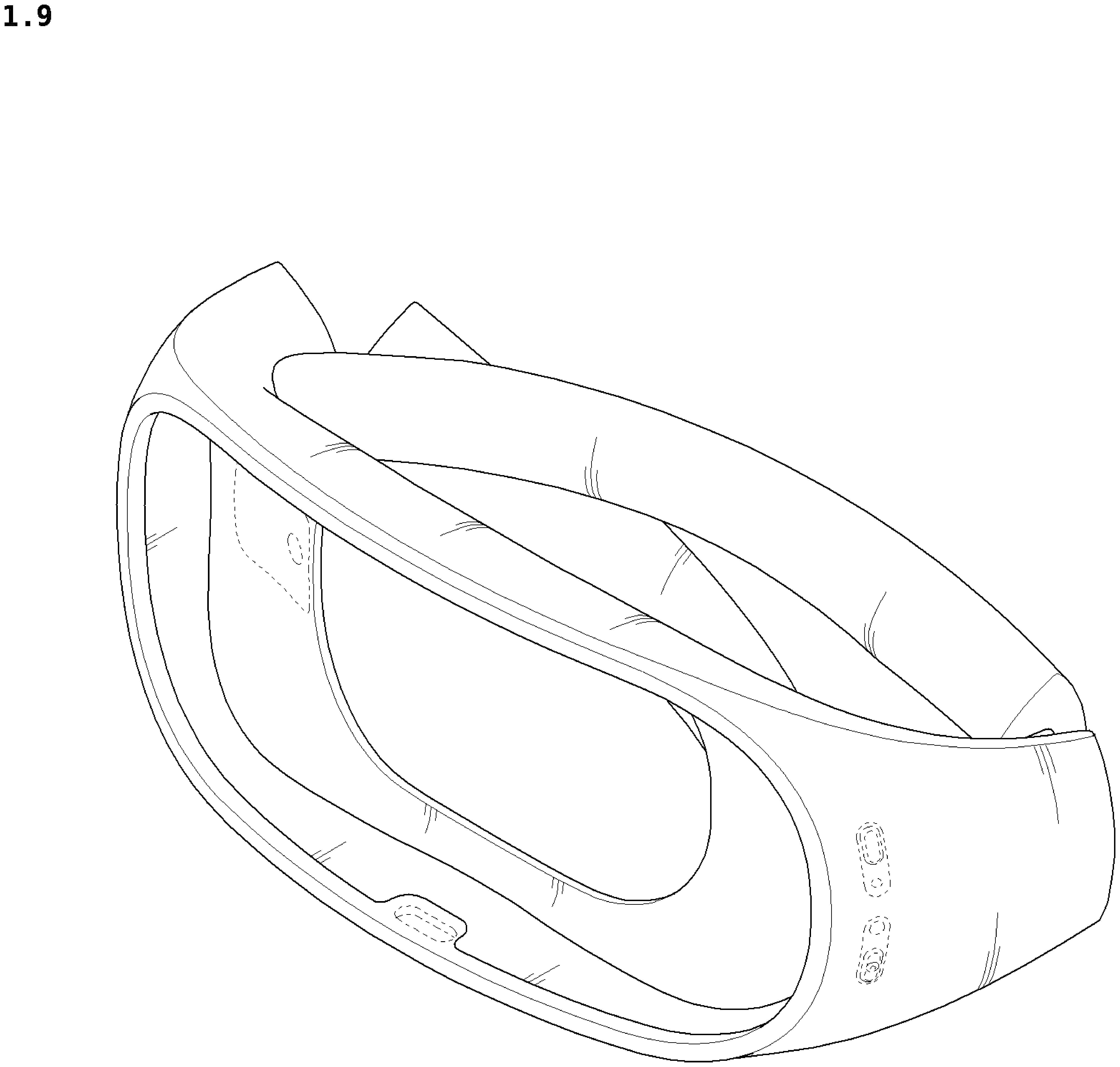 Patent USD1077164 Figure 9 – Neckband for wearable air conditioner