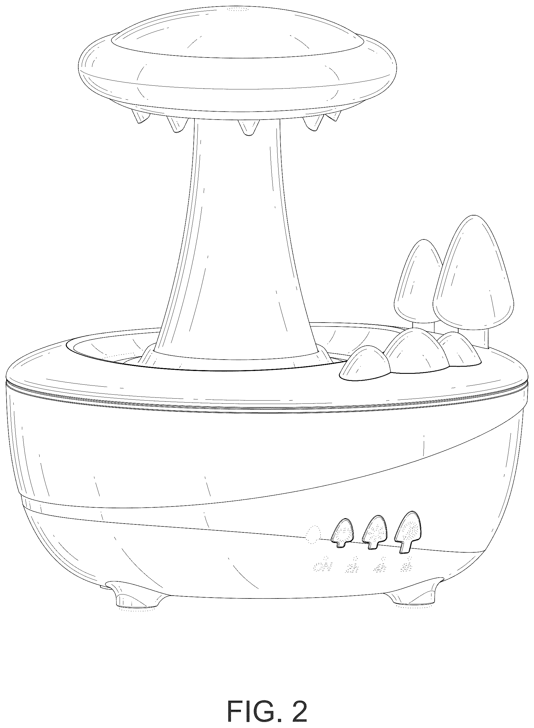 Patent USD1077177 Figure 2 – Aromatherapy humidifier