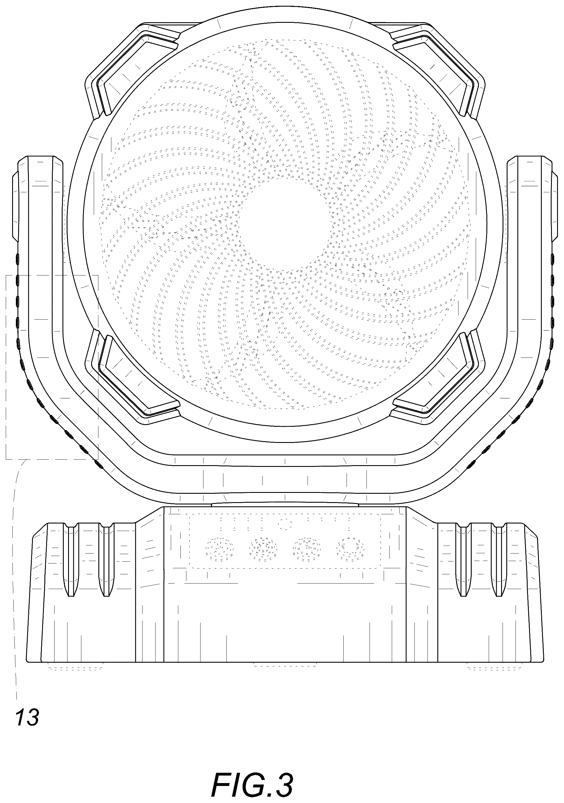 Patent USD1077179 Figure 3 – Fan