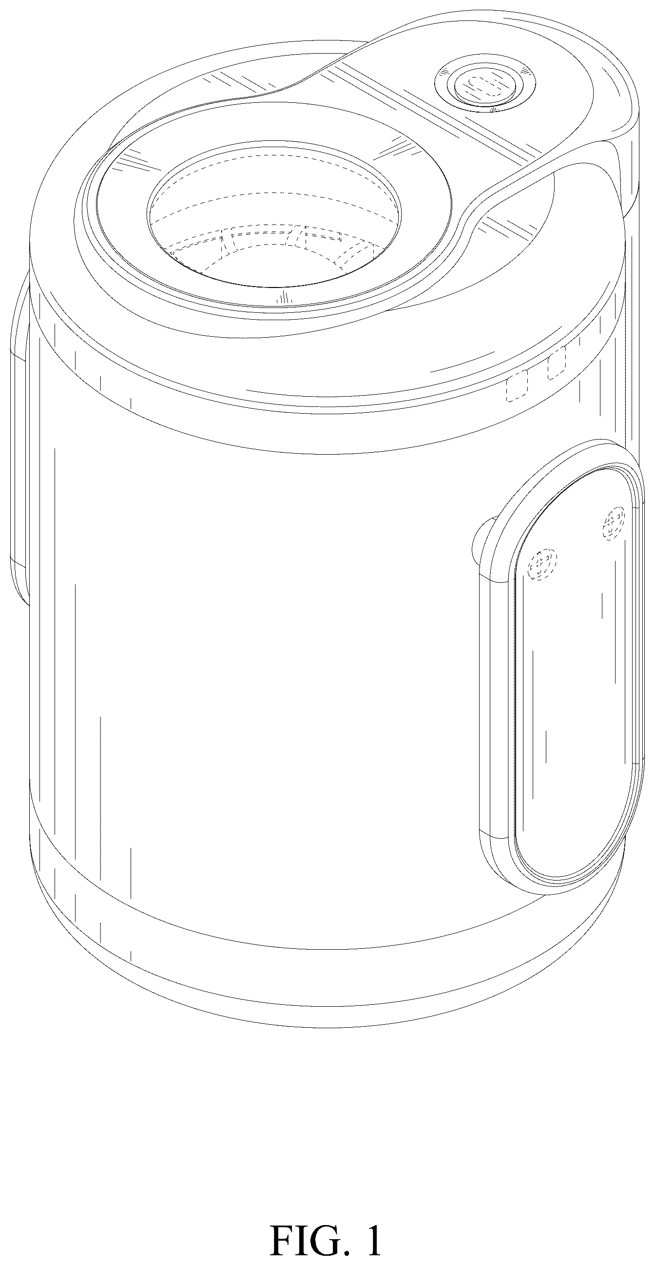 Patent USD1077183 Figure 1 – Waist-mounted fan