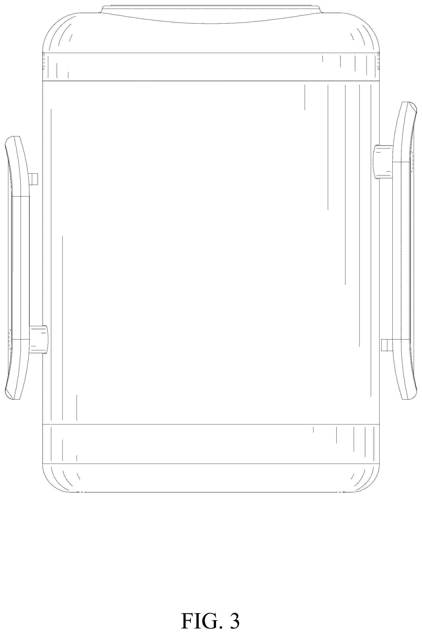 Patent USD1077183 Figure 3 – Waist-mounted fan