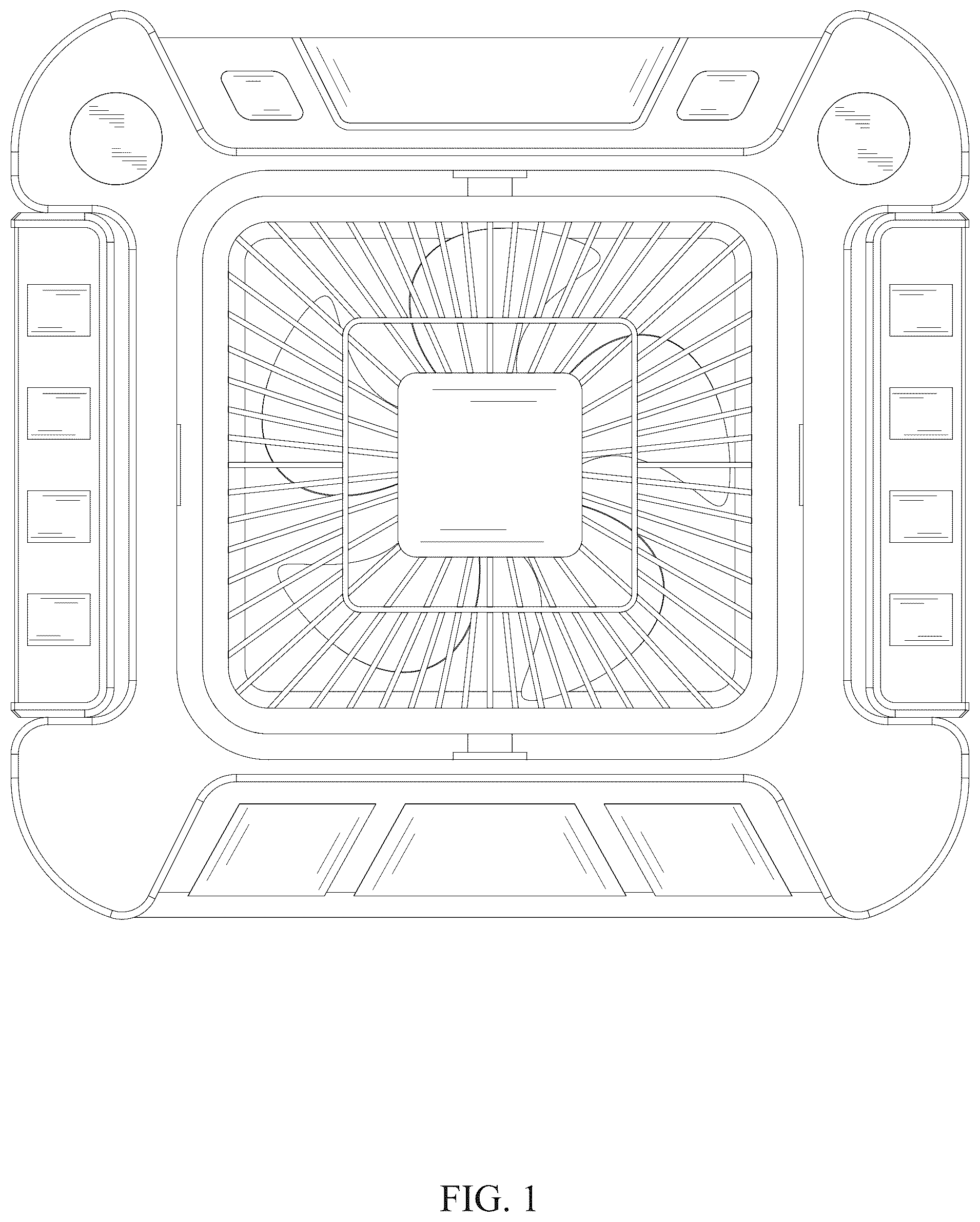 Patent USD1077184 Figure 1 – Personal fan