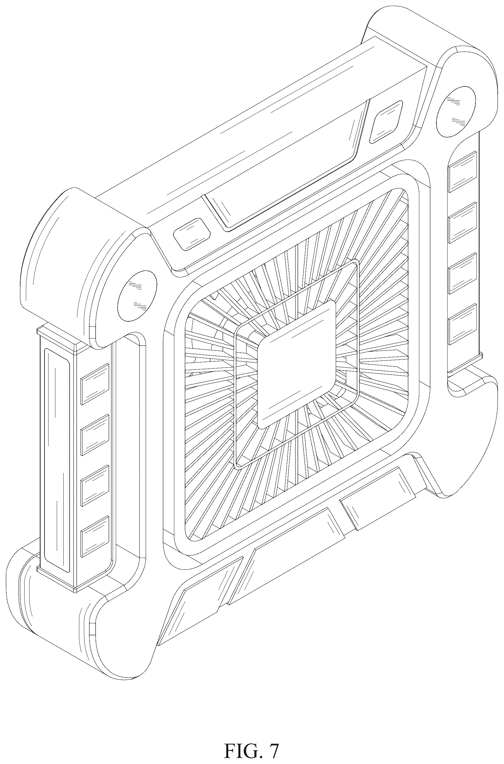 Patent USD1077184 Figure 7 – Personal fan