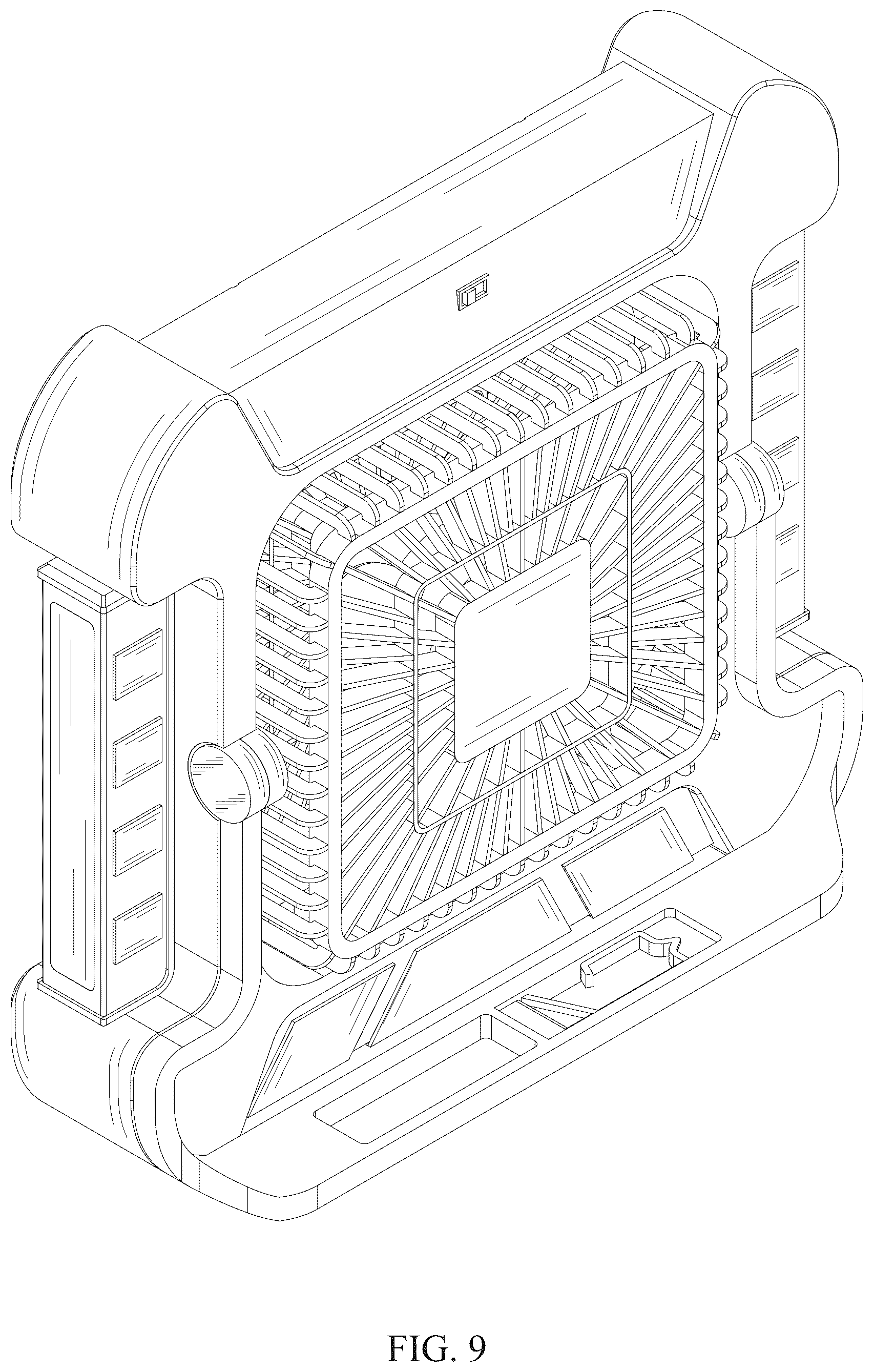 Patent USD1077184 Figure 9 – Personal fan