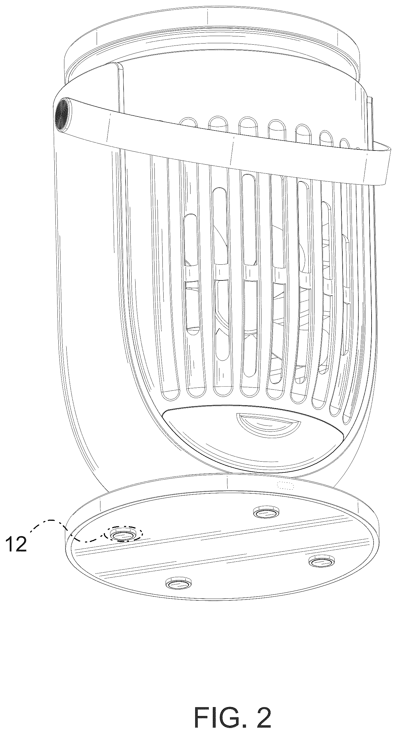 Patent USD1077185 Figure 2 – Air cooler