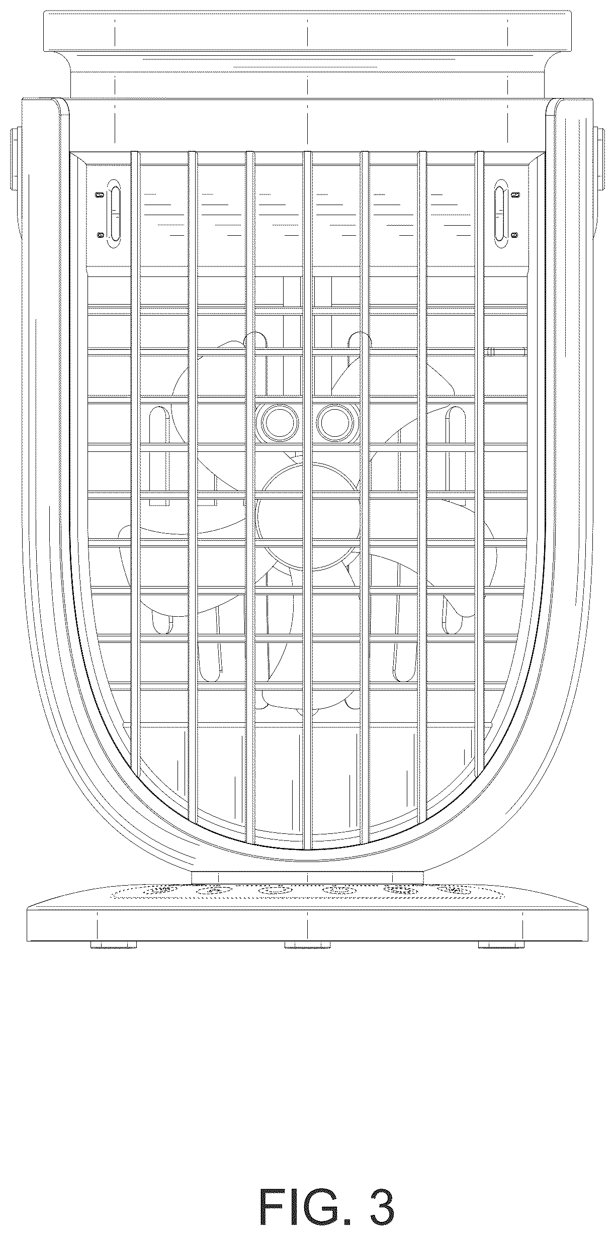Patent USD1077185 Figure 3 – Air cooler
