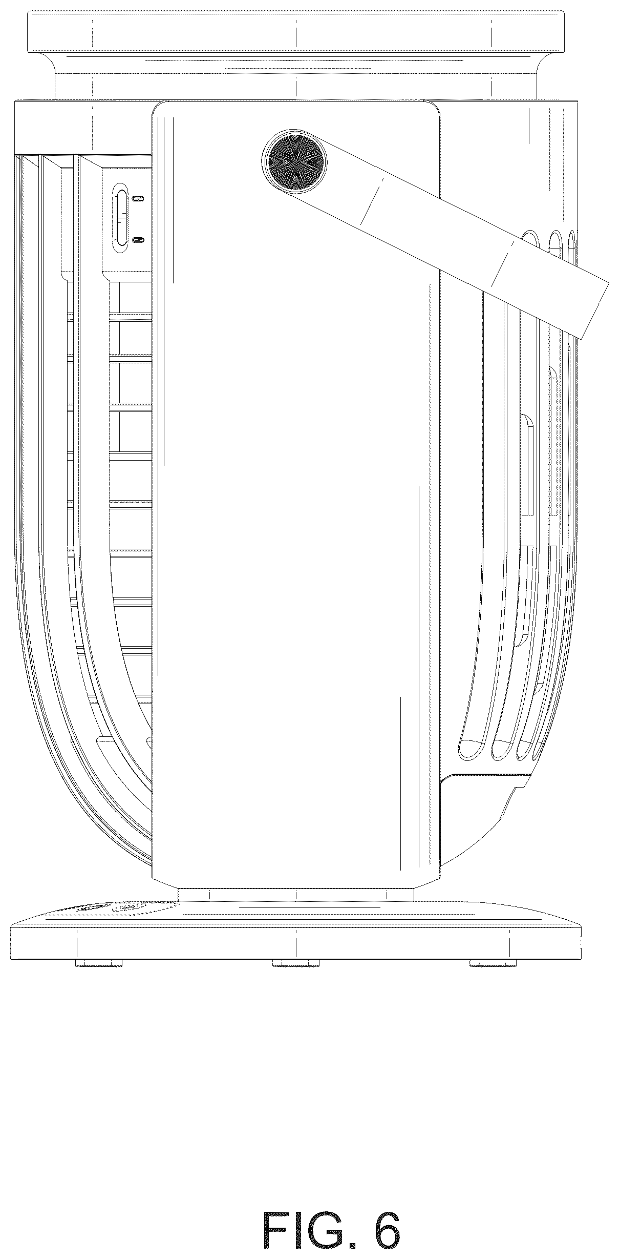 Patent USD1077185 Figure 6 – Air cooler