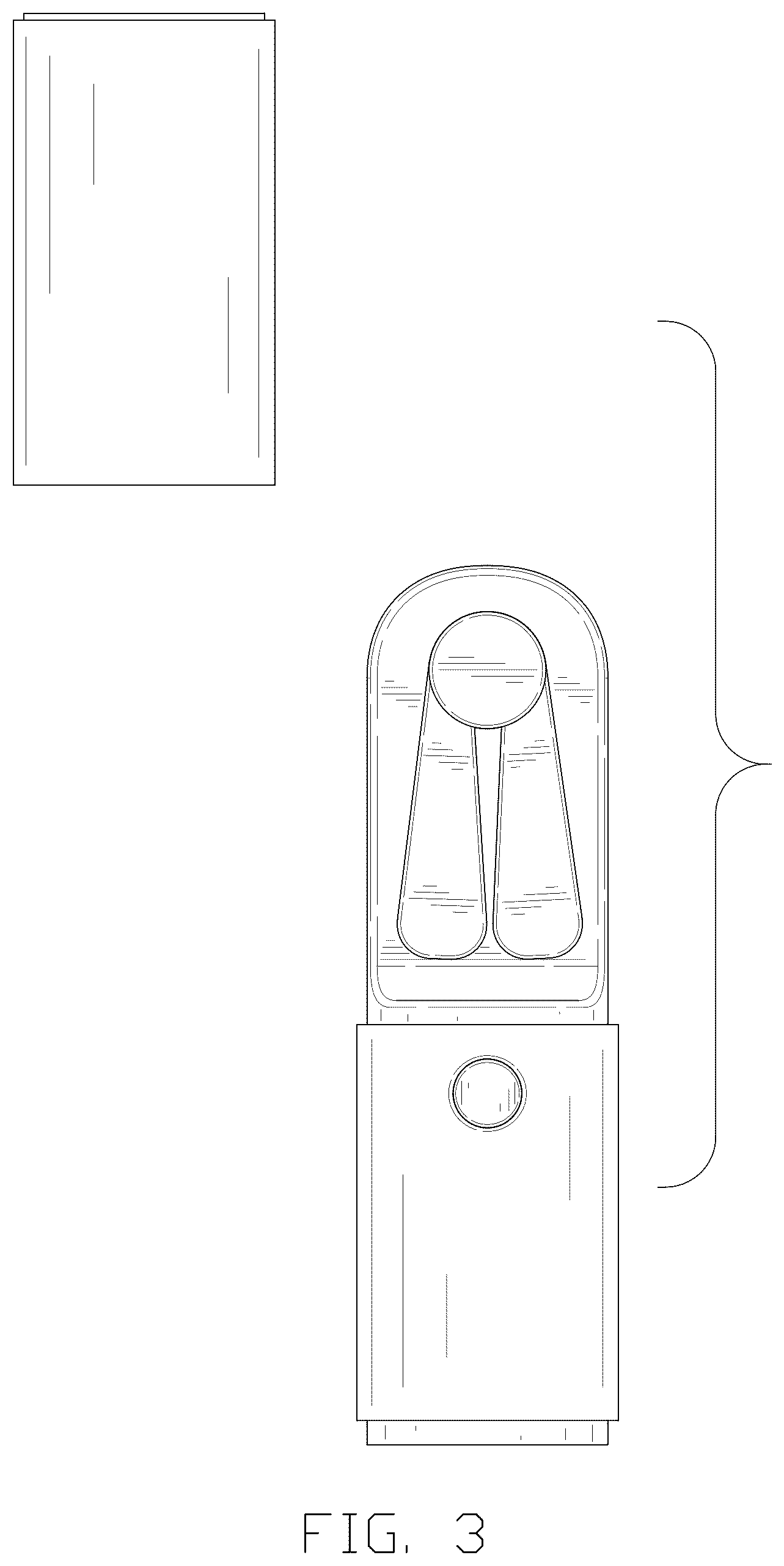 Patent USD1077186 Figure 3 – Handheld fan