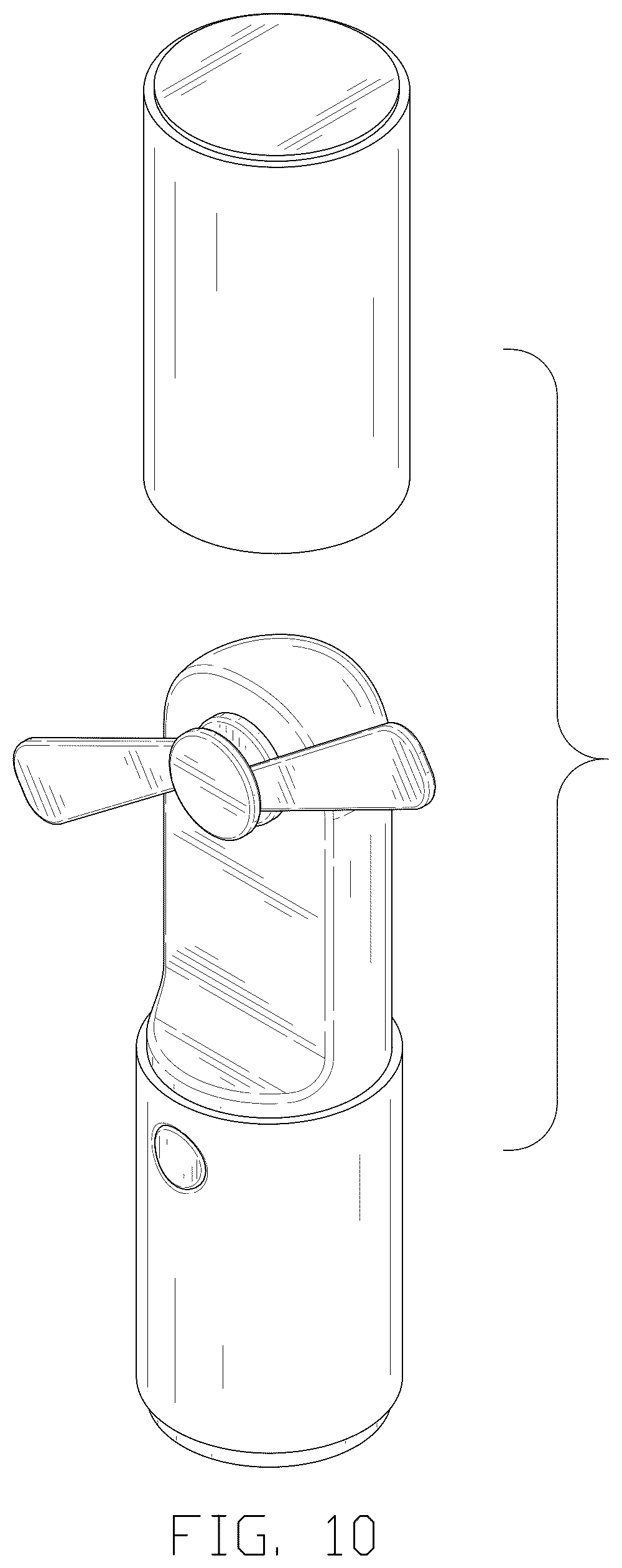 Patent USD1077186 Figure 10 – Handheld fan