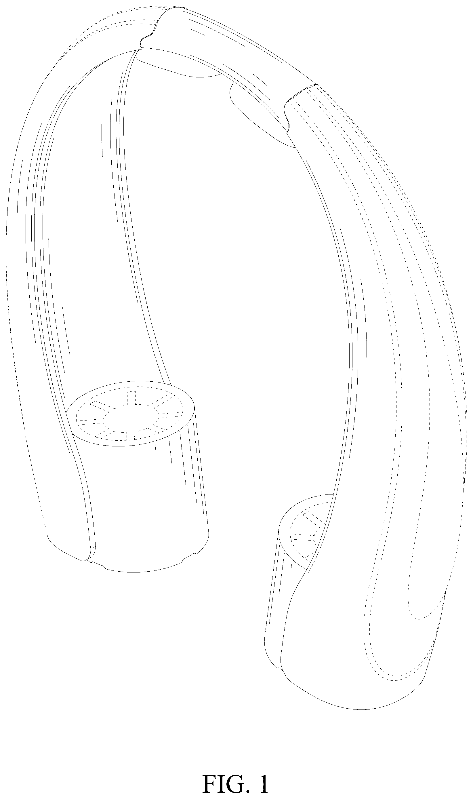 Patent USD1077187 Figure 1 – Neck fan