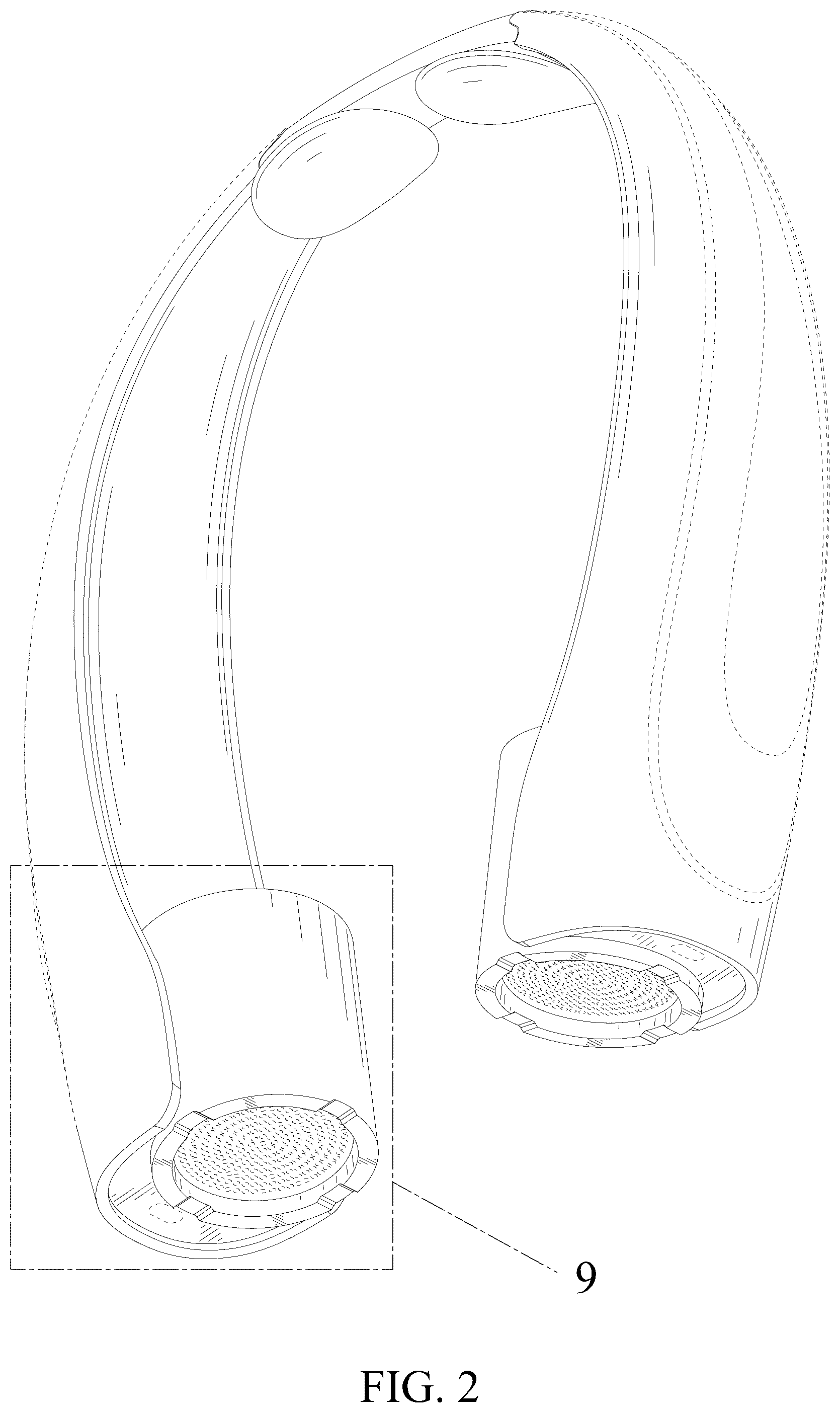 Patent USD1077187 Figure 2 – Neck fan