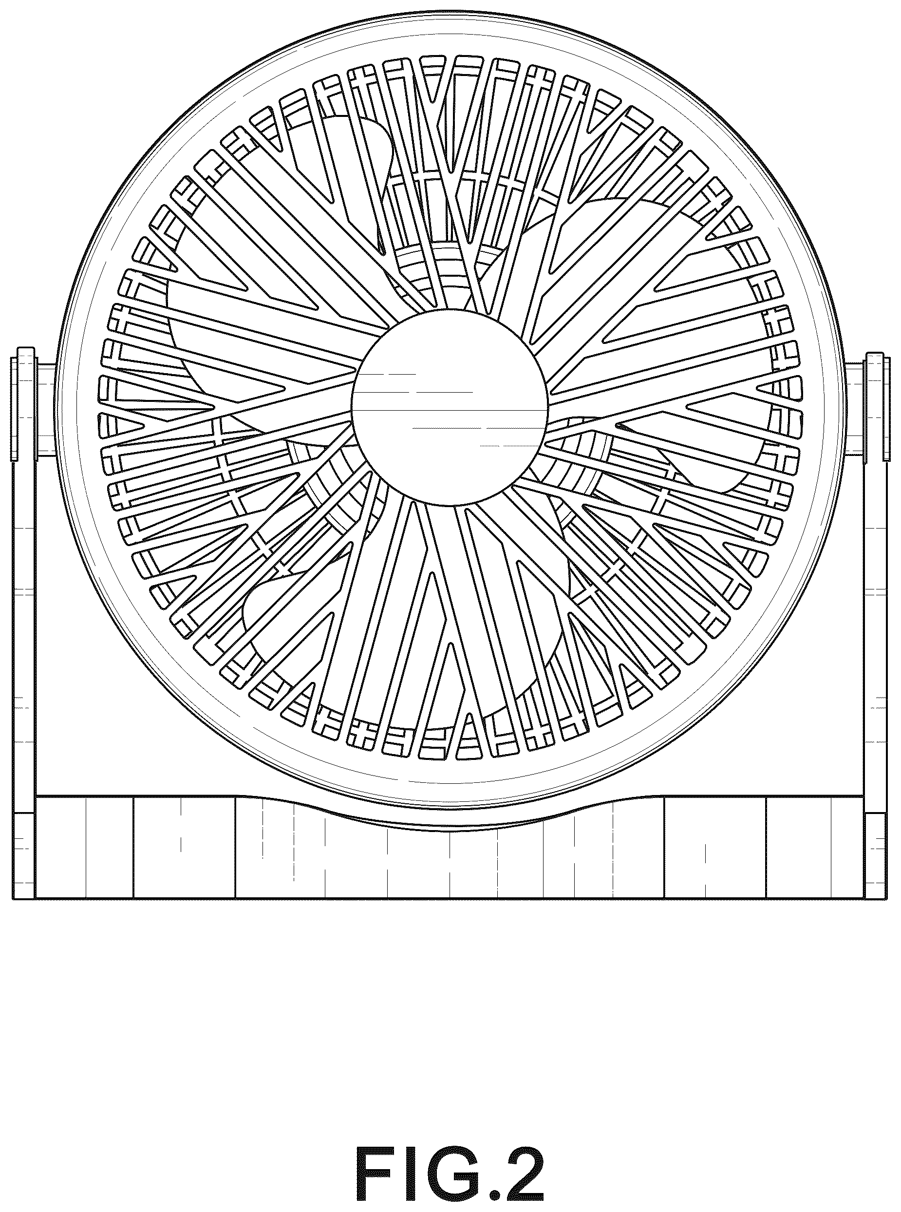 Patent USD1077188 Figure 2 – Desk fan