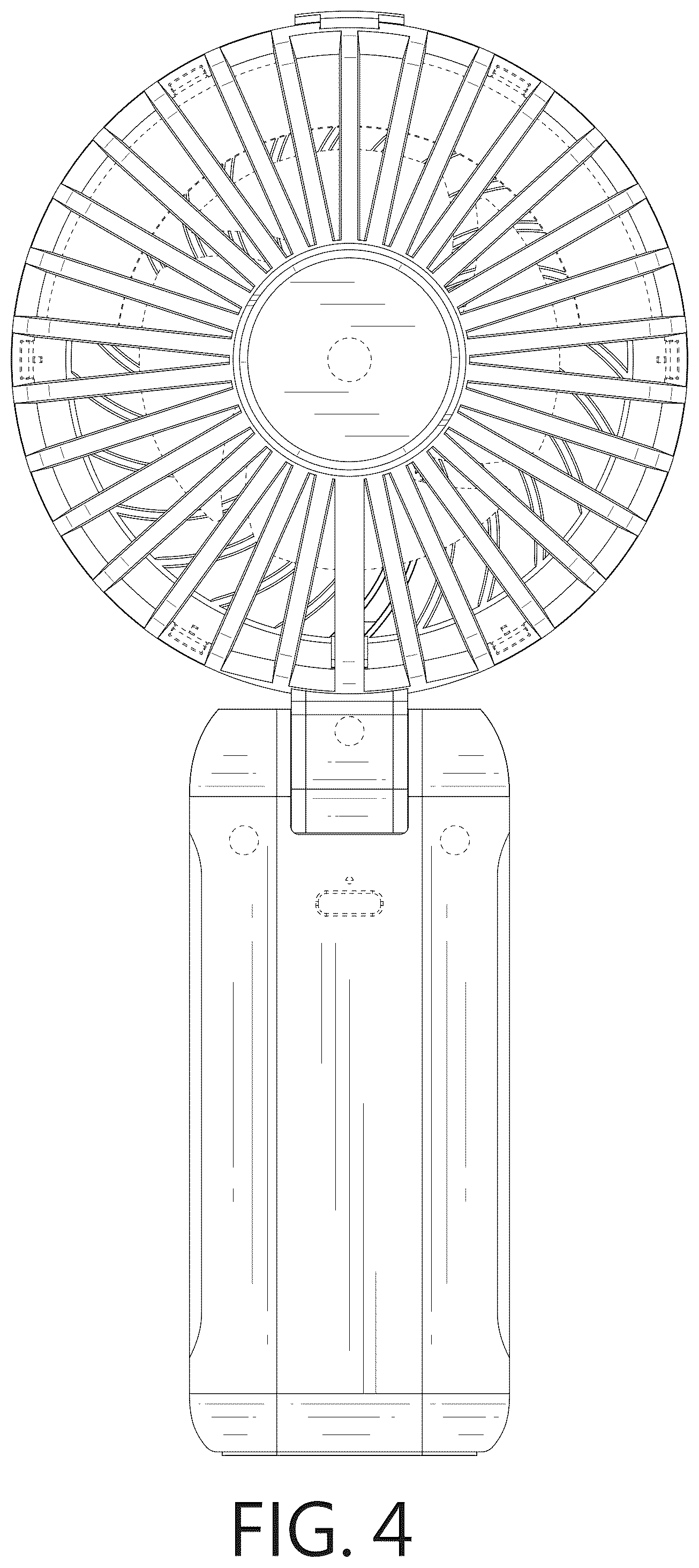 Patent USD1077189 Figure 4 – Handheld fan