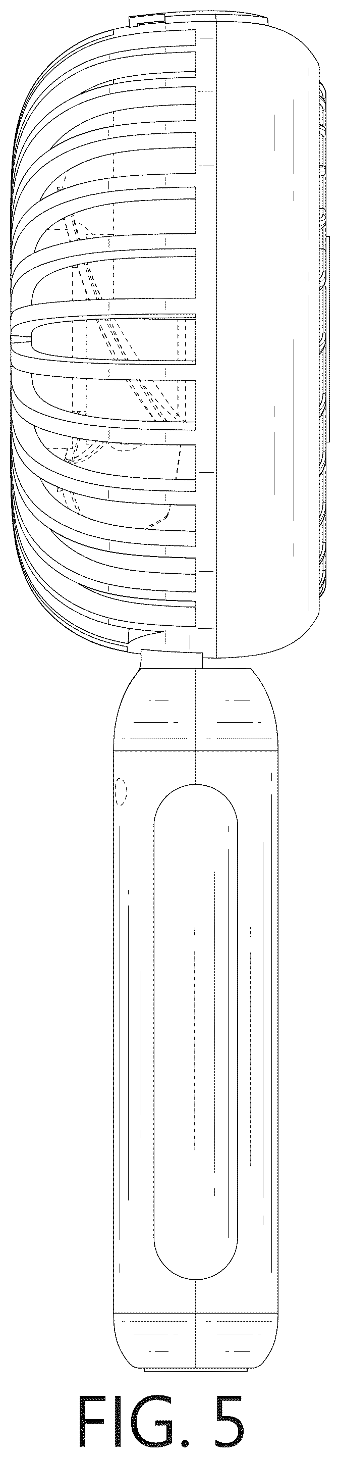 Patent USD1077189 Figure 5 – Handheld fan