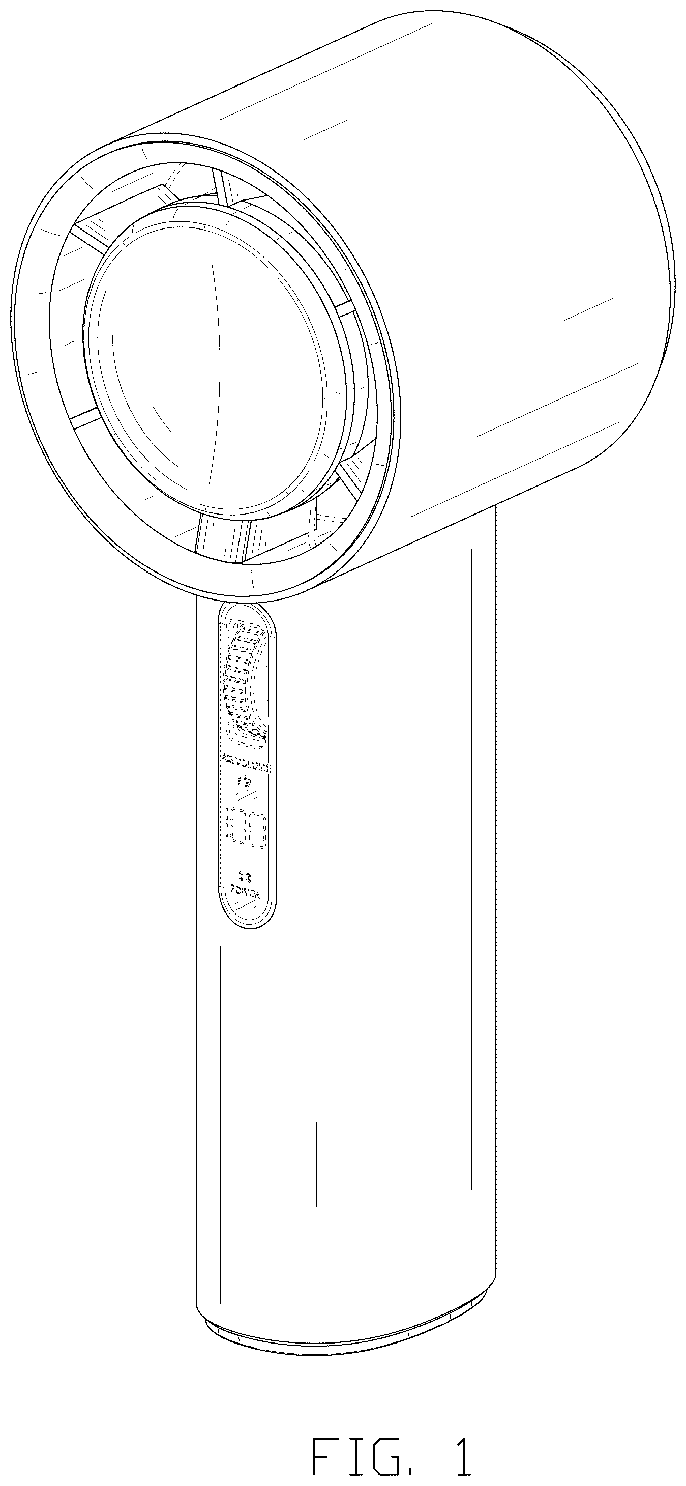 Patent USD1077191 Figure 1 – Portable fan