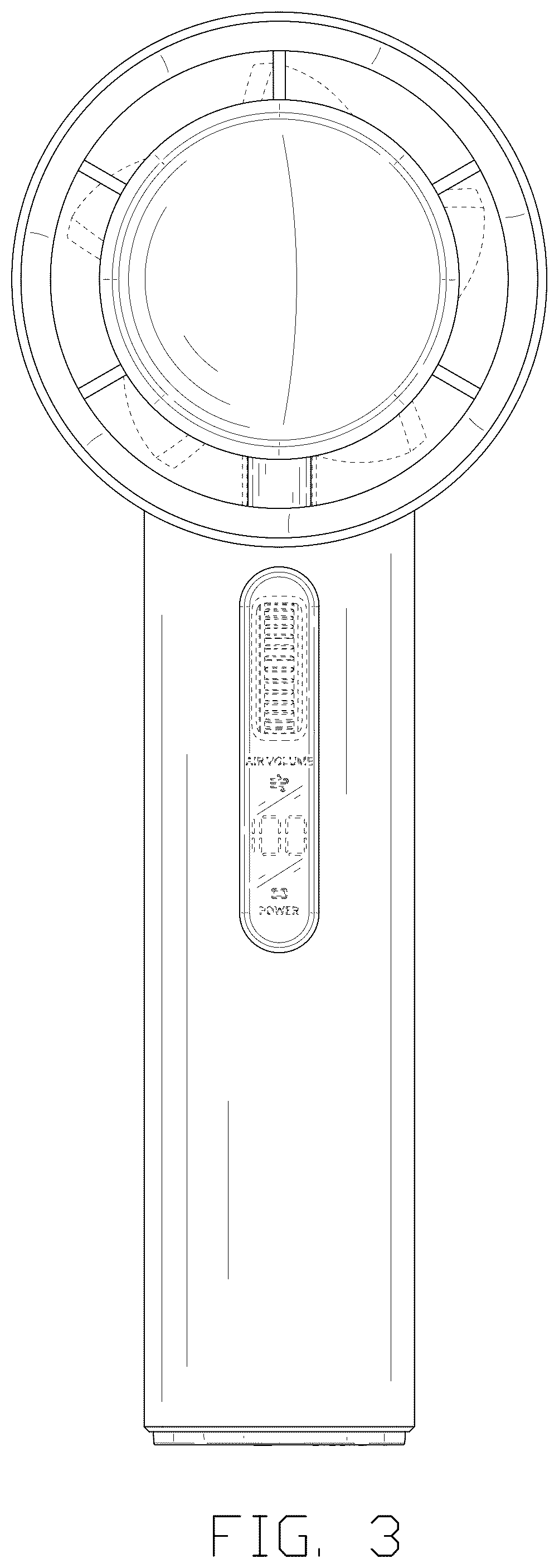 Patent USD1077191 Figure 3 – Portable fan