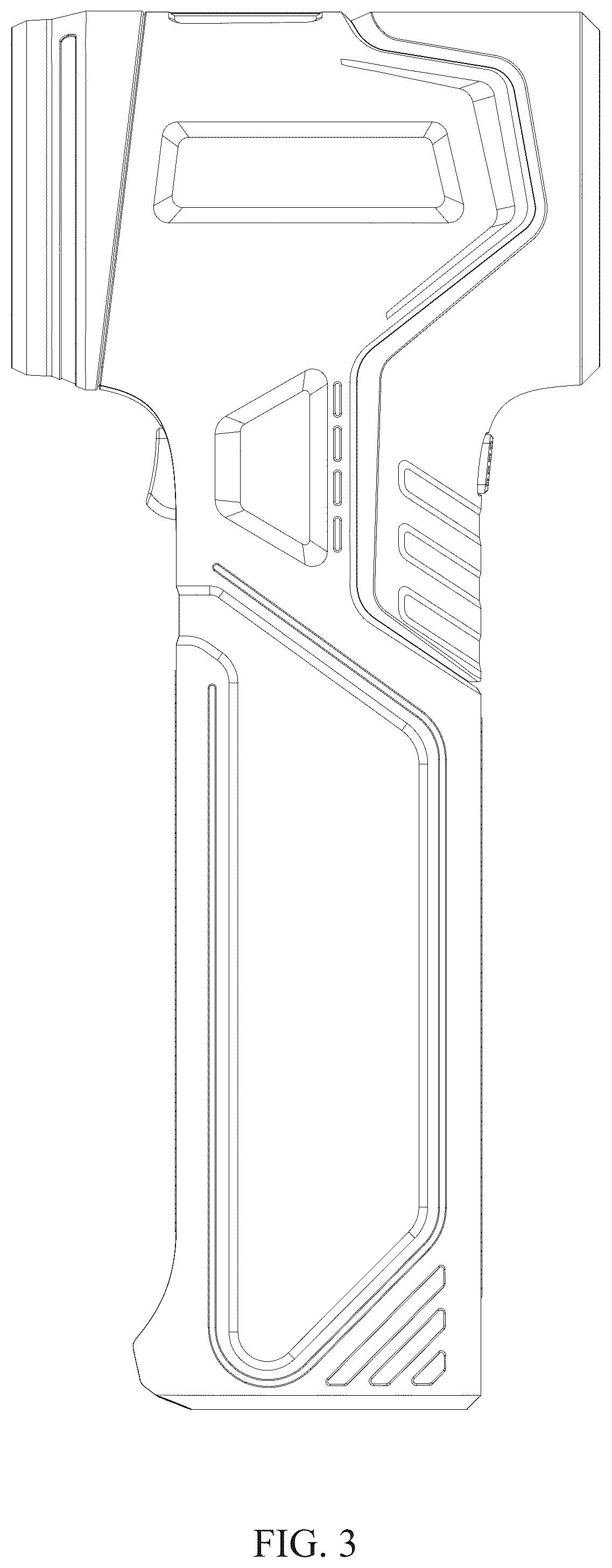 Patent USD1077194 Figure 3 – Handheld fan