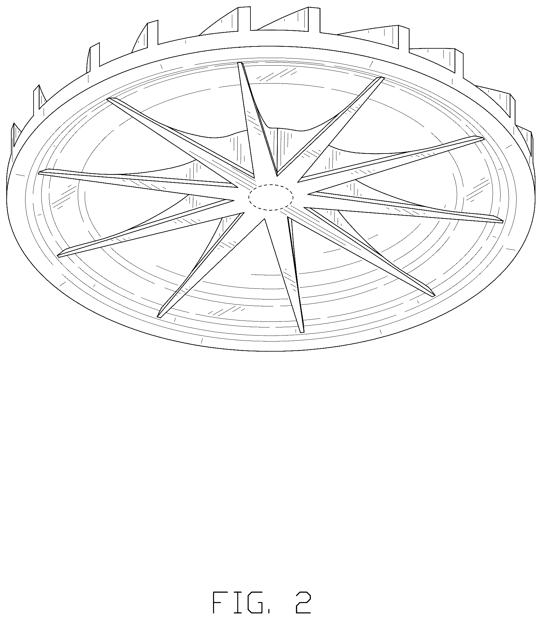 Patent USD1077197 Figure 2 – Fan of a ventilator