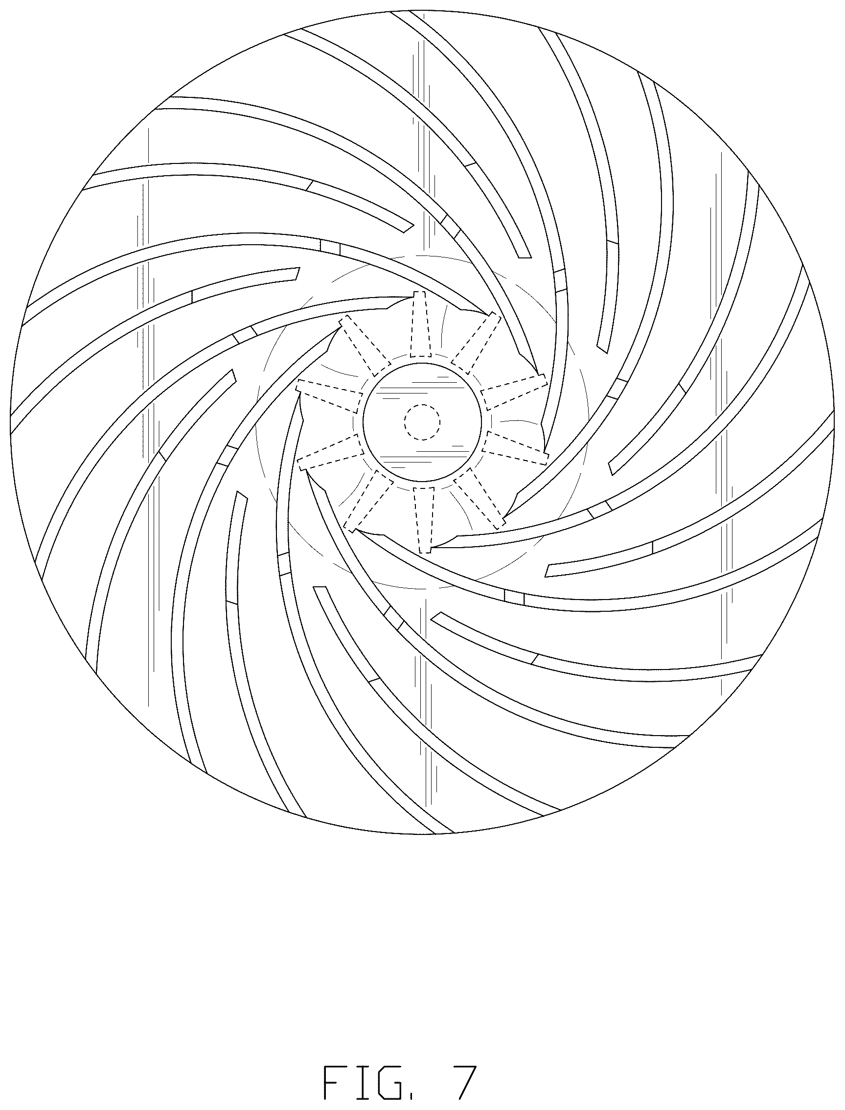 Patent USD1077197 Figure 7 – Fan of a ventilator