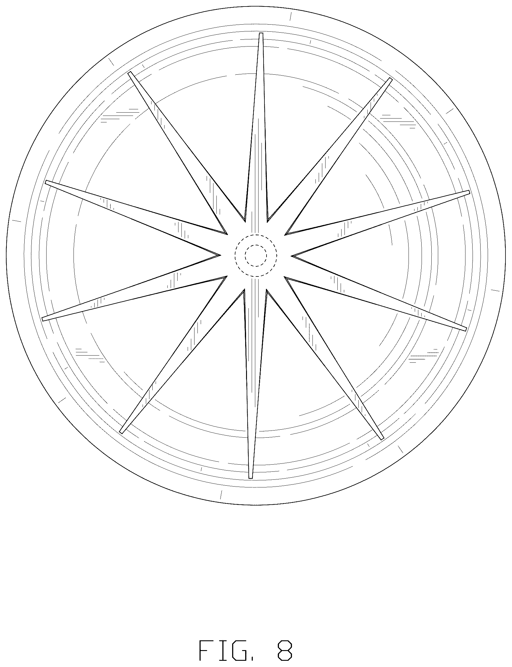 Patent USD1077197 Figure 8 – Fan of a ventilator