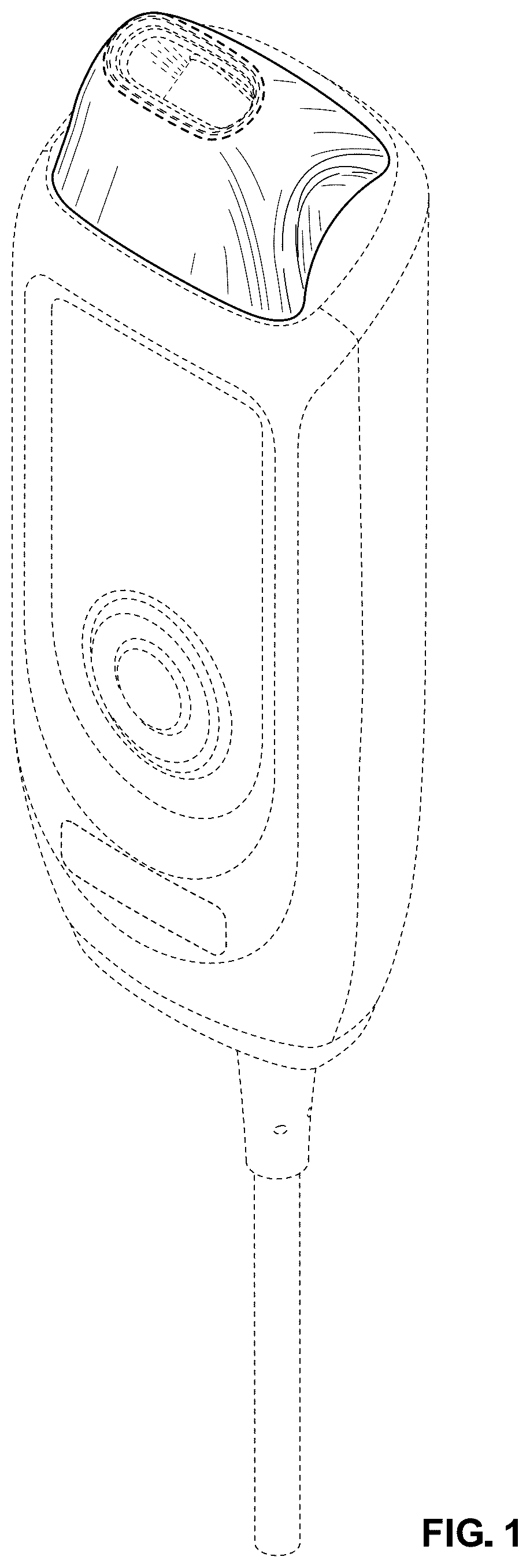 Patent USD1077199 — Mouthpiece for a handheld breath detector — Figure 1
