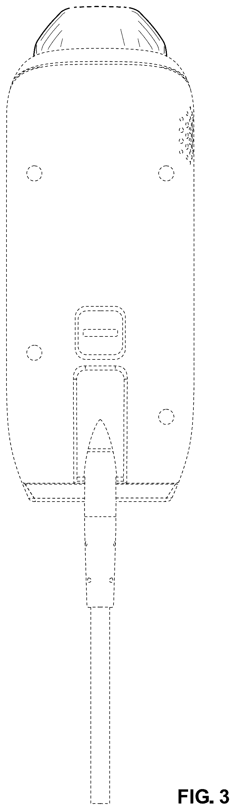 Patent USD1077199 Figure 3 – Mouthpiece for a handheld breath detector