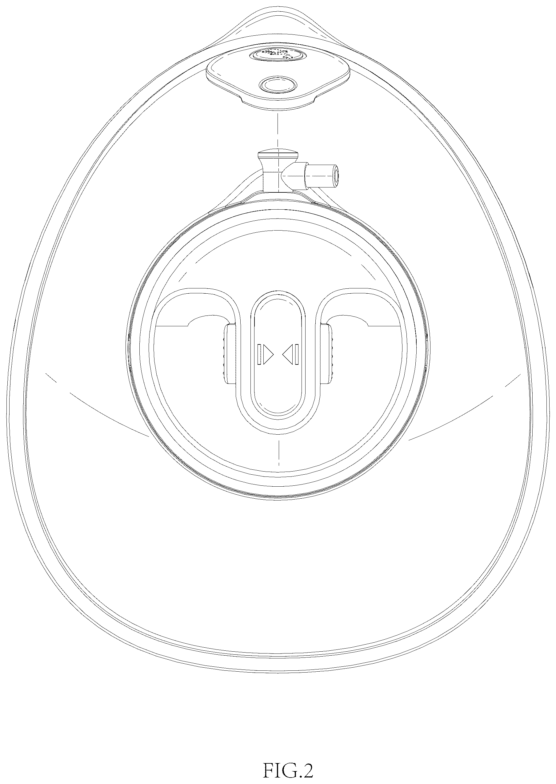 Patent USD1077202 Figure 2 – Breast pump