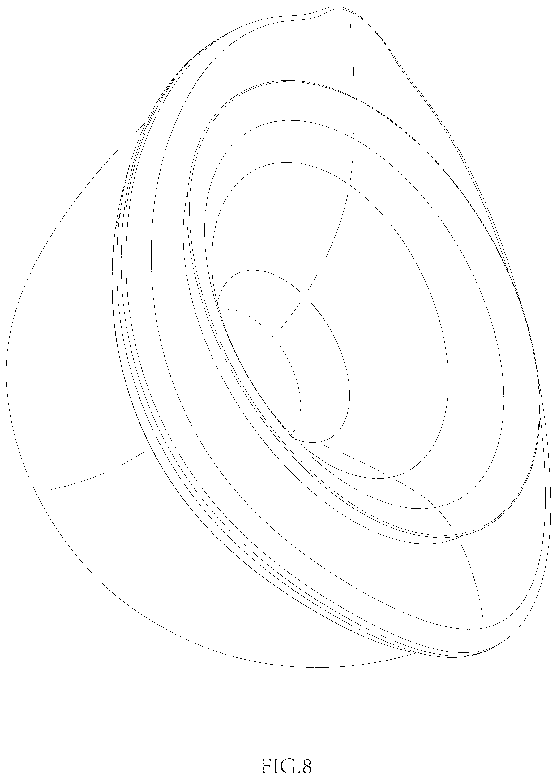 Patent USD1077202 Figure 8 – Breast pump