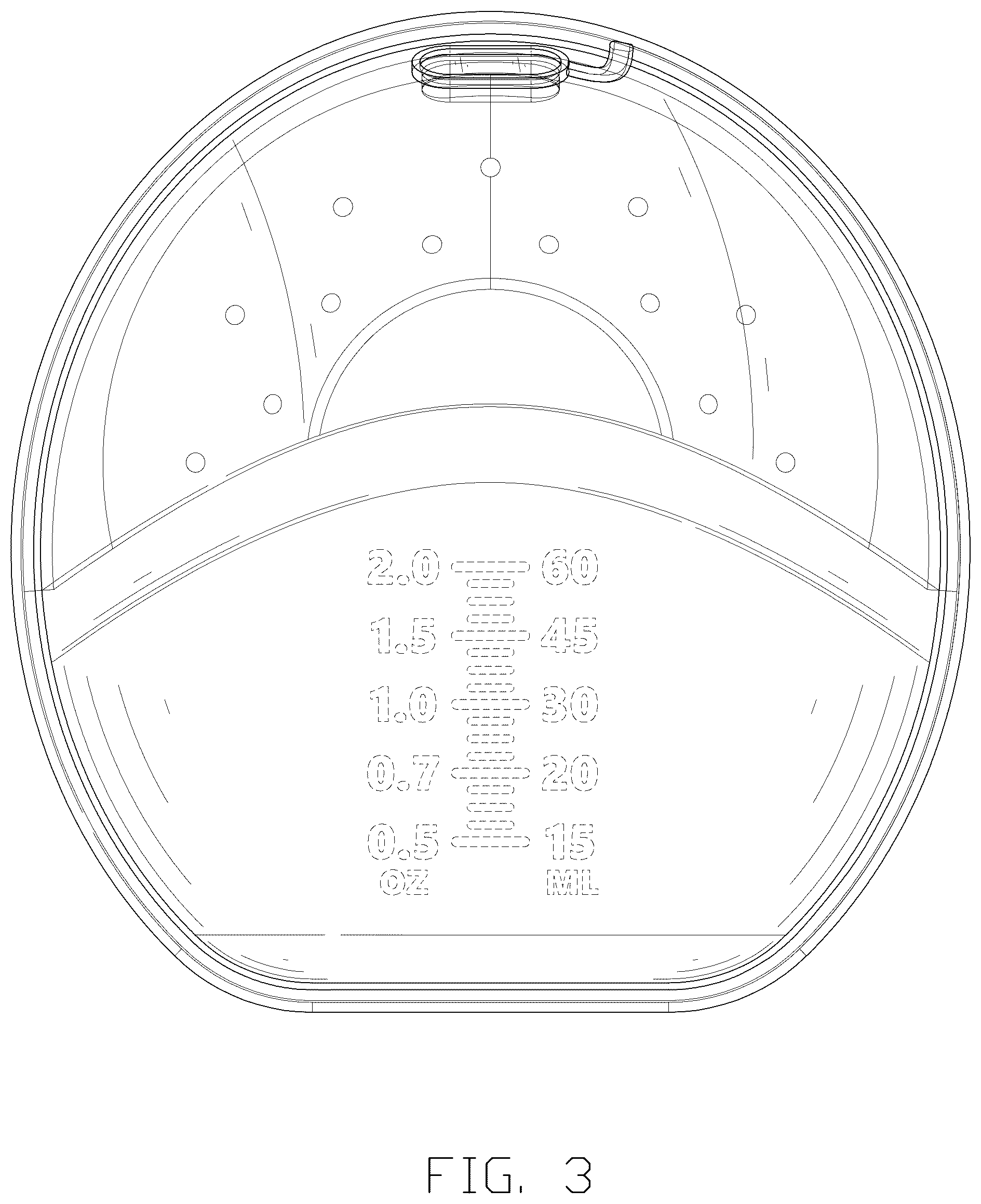 Patent USD1077203 Figure 3 – Breast pump