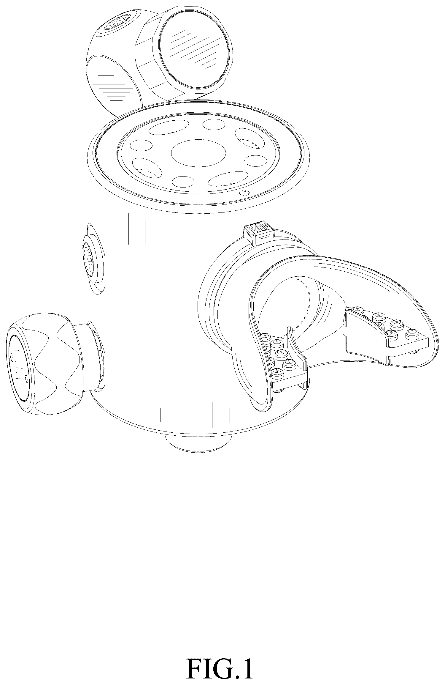 Patent USD1077208 Figure 1 – Accessory for diving equipment